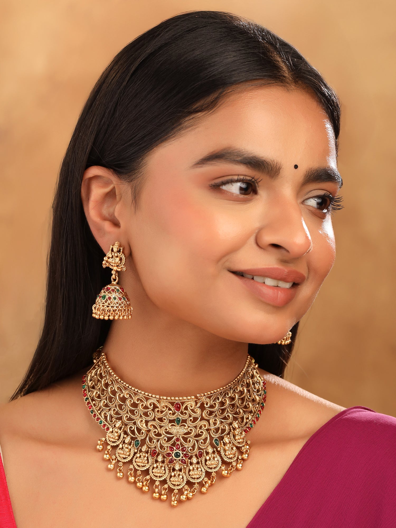 Yellow Chimes traditional jewelry set - enhances festive attire