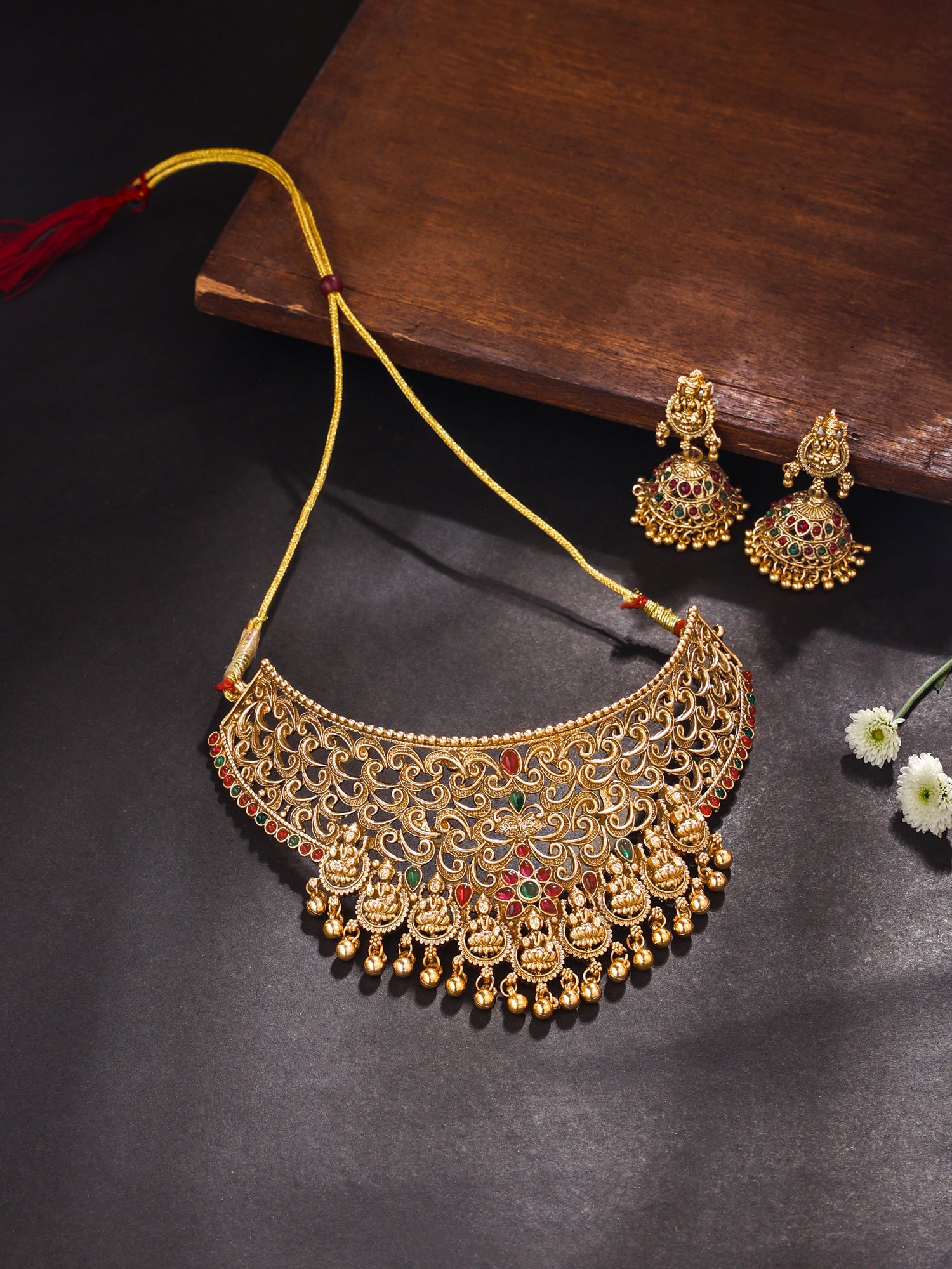 Yellow Chimes adjustable choker necklace - beautiful daily wear