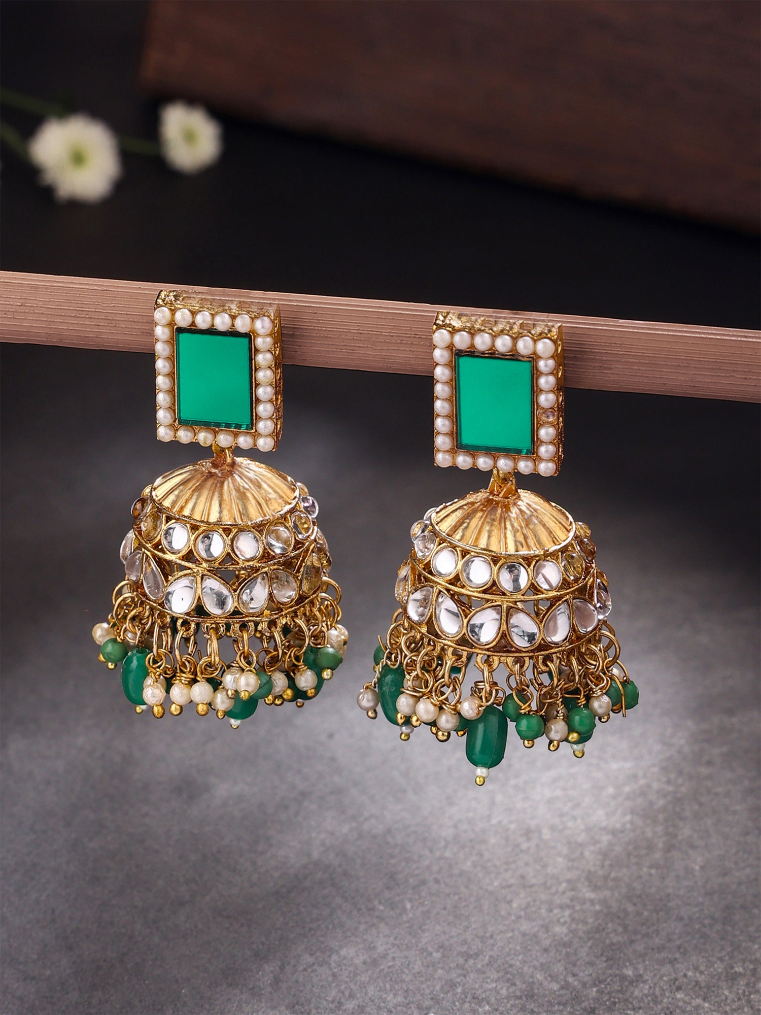 Yellow Chimes Jhumka Earrings - Stylish design for casual outings