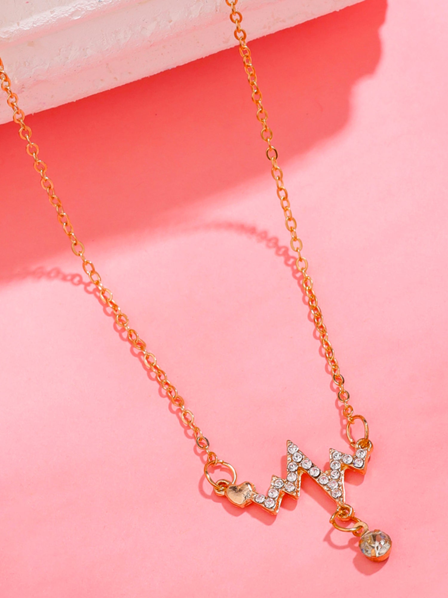 Yellow Chimes Heartbeat Love Necklace - Perfect for Date Night