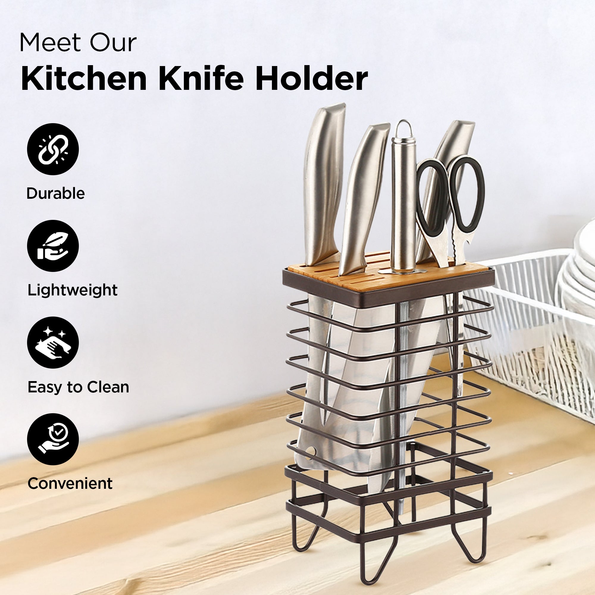UMAI oak wood organizer - versatile kitchen tool