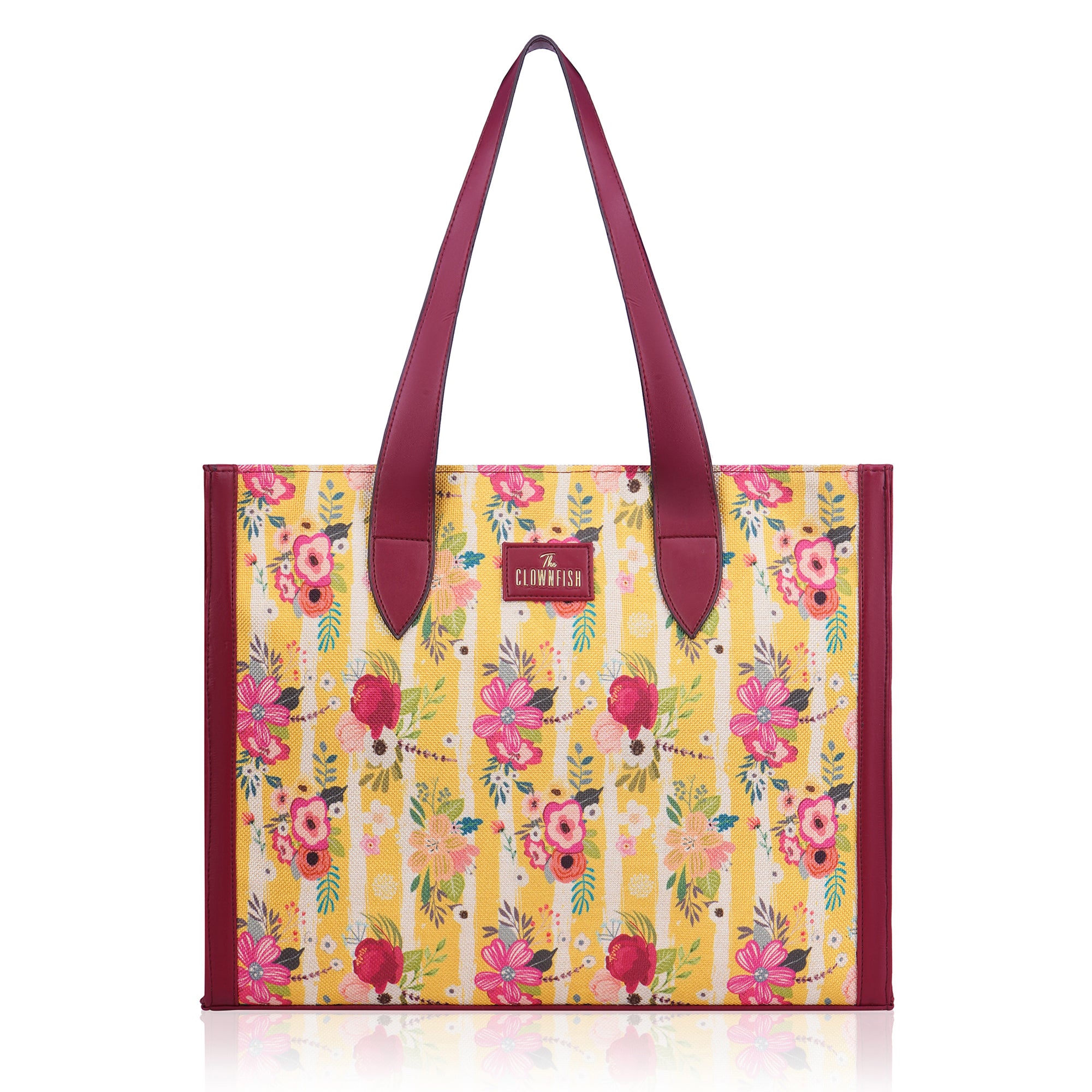 Clownfish Bella Series Tote Bag - Durable Floral Design