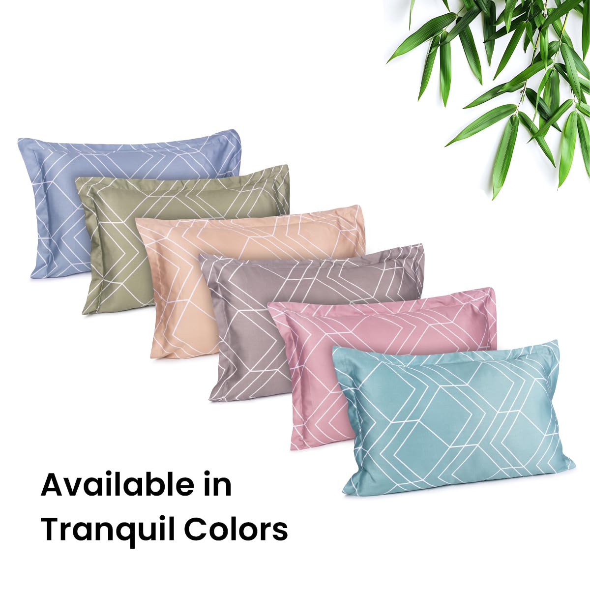 Mush bamboo printed pillow cover set - guest room decor