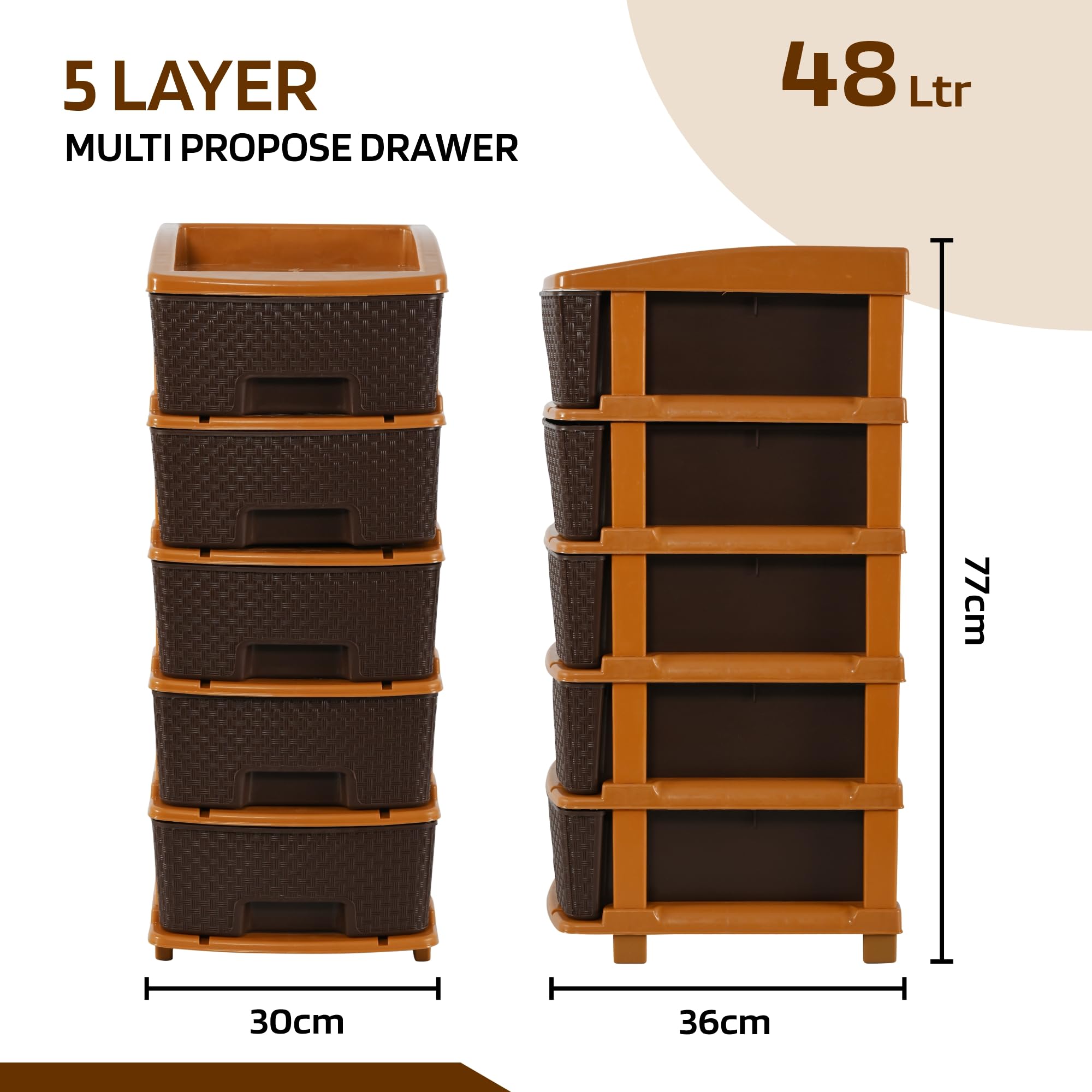 Kuber Industries plastic organizer - easy cleaning storage furniture