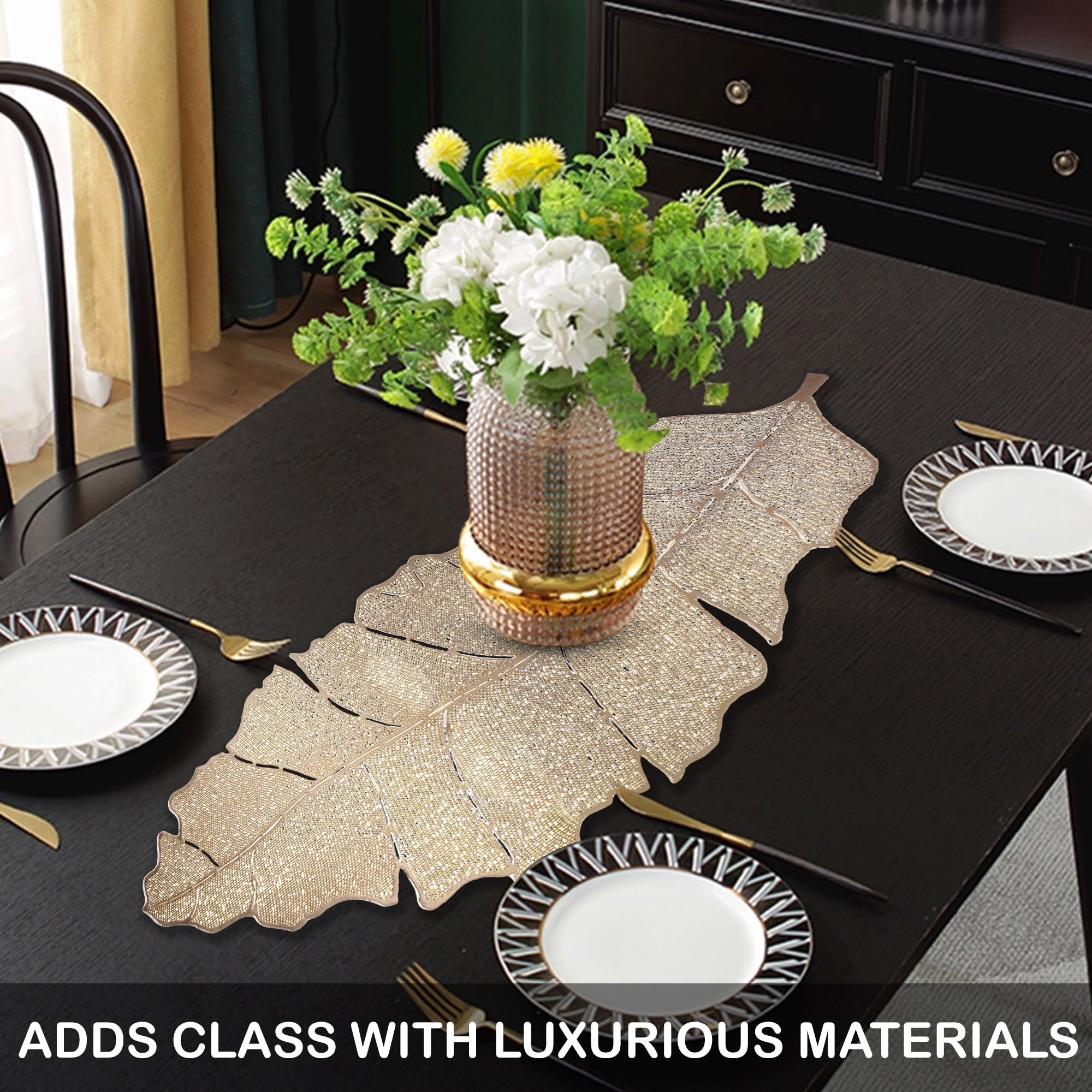 Kuber Industries table runner - Elegant dining table setup