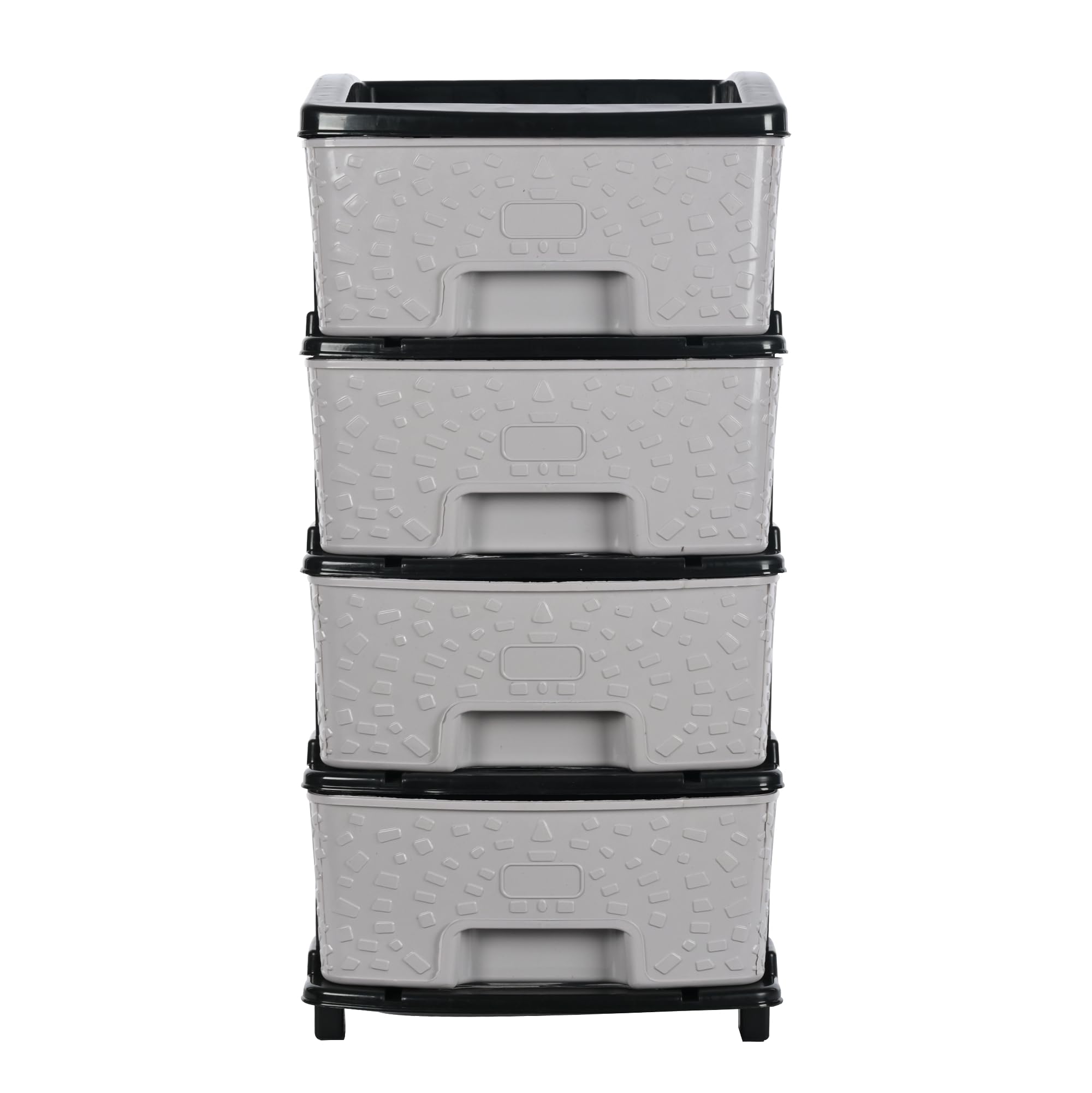 Kuber Four-Tier Storage Unit - Easy Clean Plastic Organizer