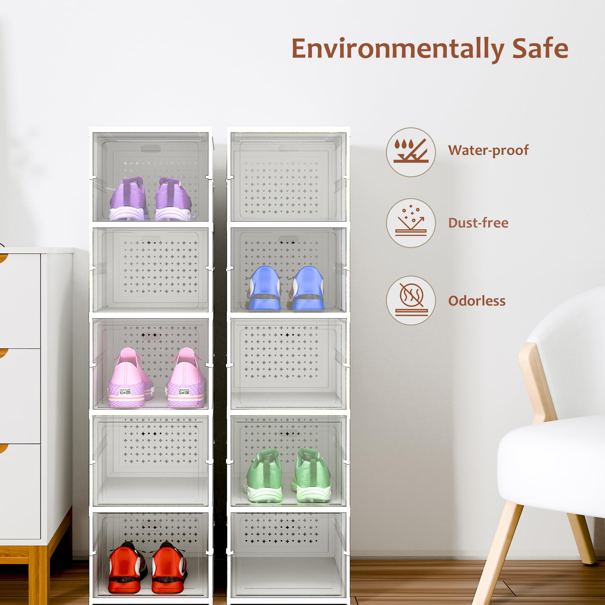 Kuber Industries shoe rack - transparent door design