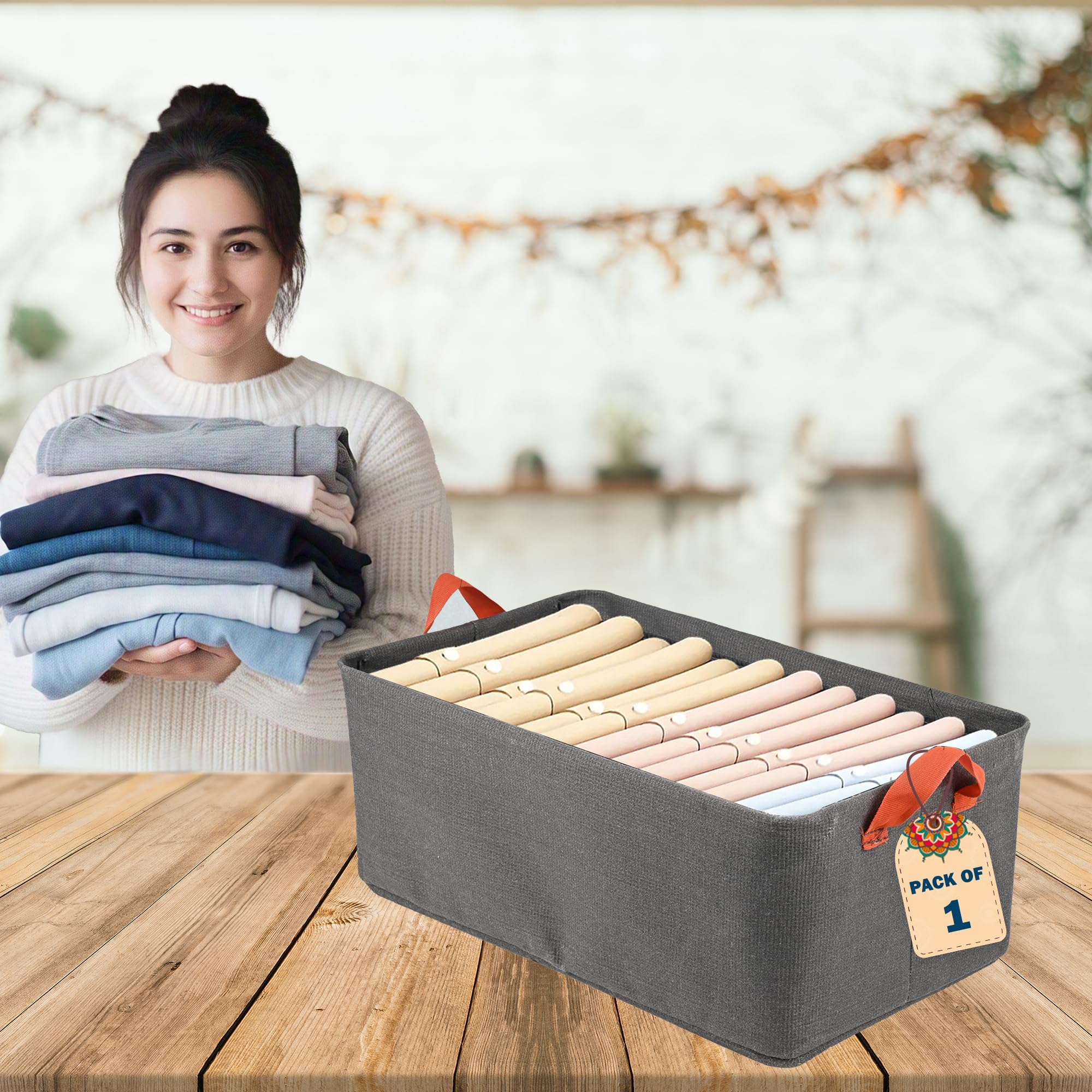 Kuber Industries storage box - Easy clean fabric storage