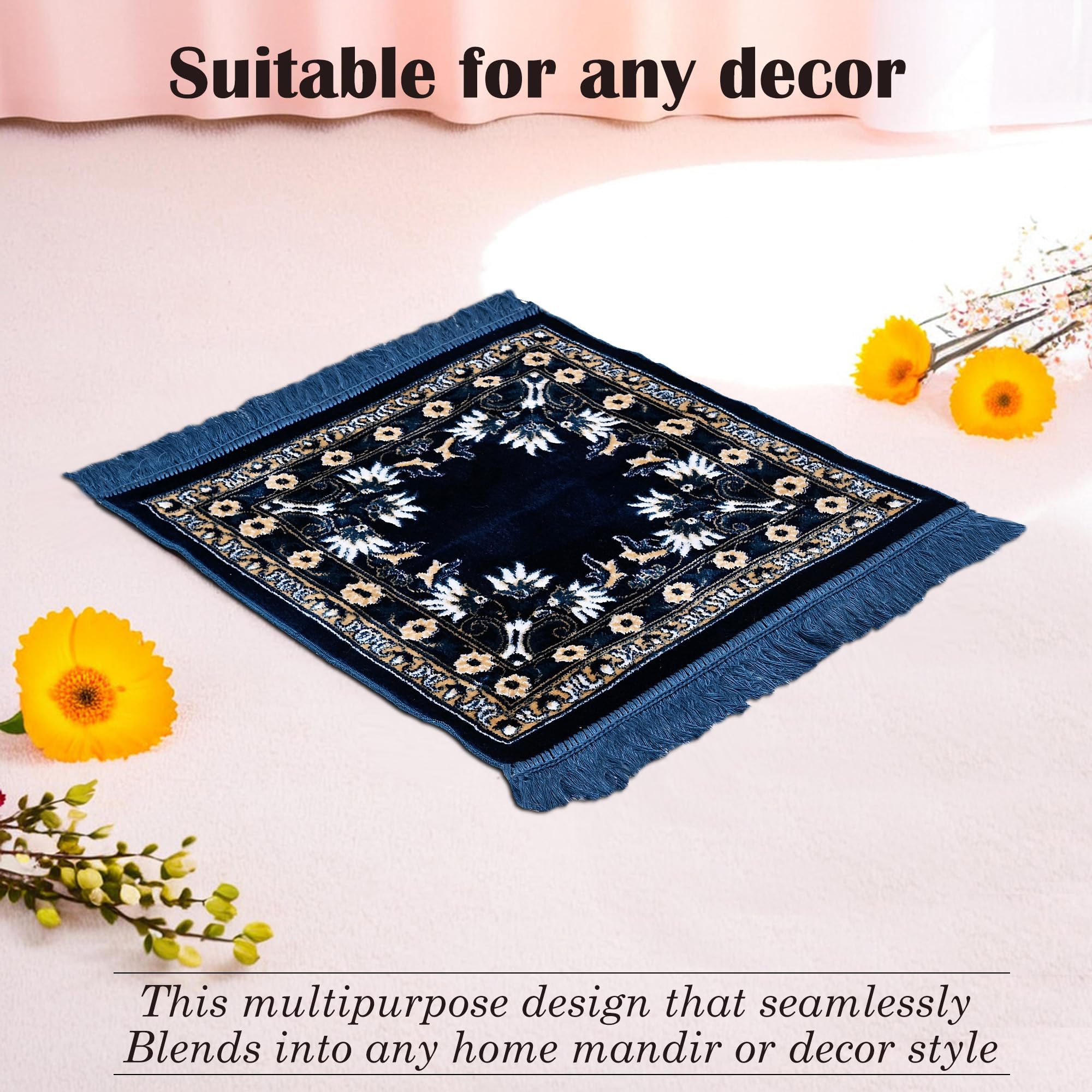 Kuber Industries Decorative Pooja Mat - Spiritual settings