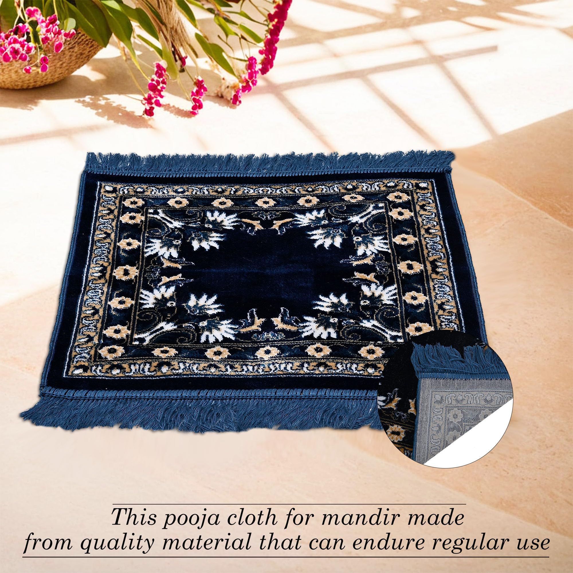 Kuber Industries Small Velvet Mat - Home decor