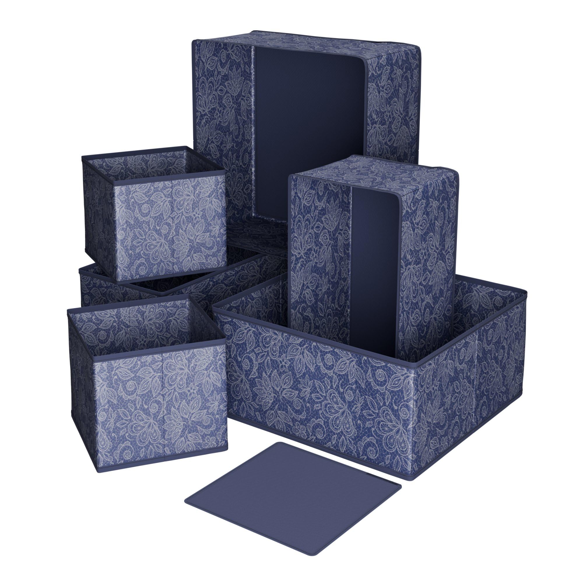 Kuber Industries Floral Drawer Organizer - Organize stationery and accessories