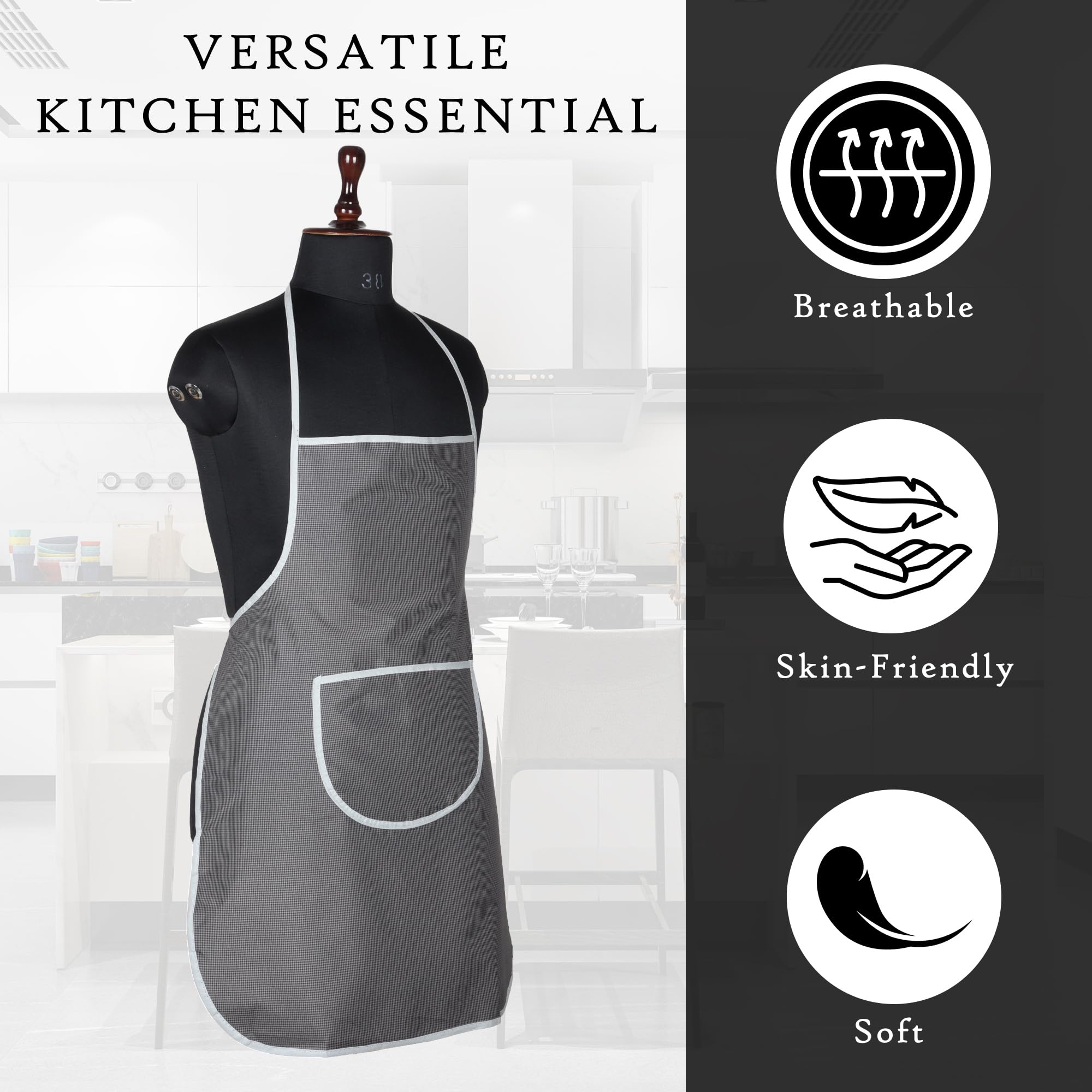 Kuber Industries apron with front pocket - convenient for bakers