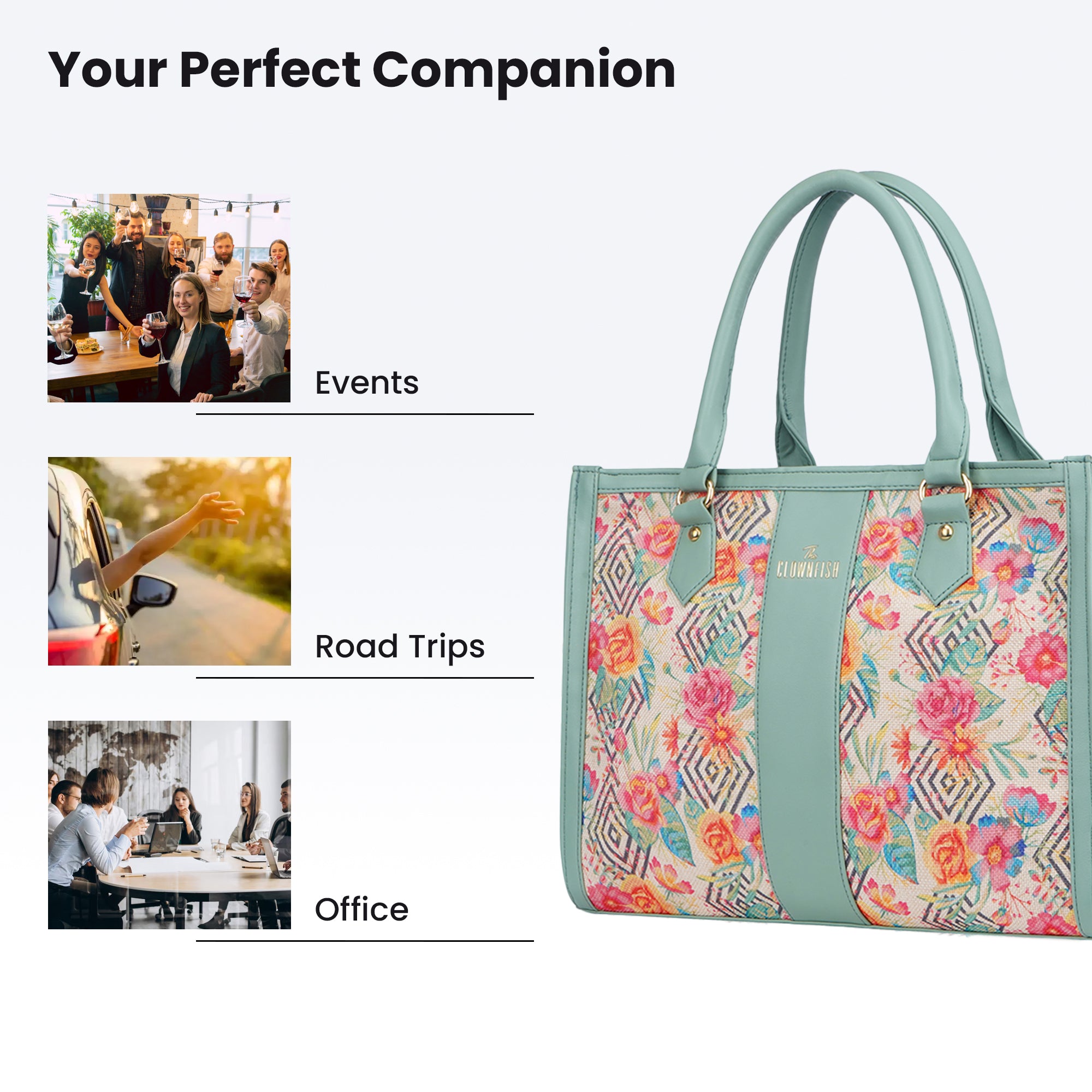 Clownfish floral tote - Perfect for college