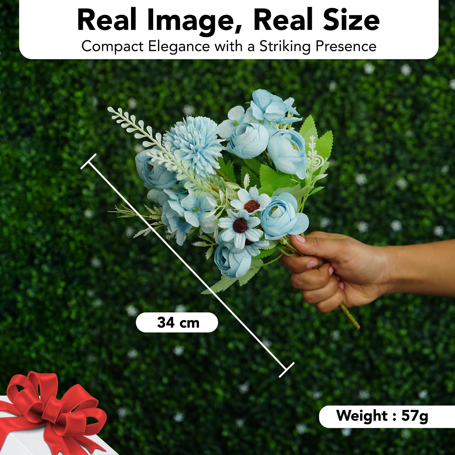 Ekhasa blue floral arrangement - festive celebration decor