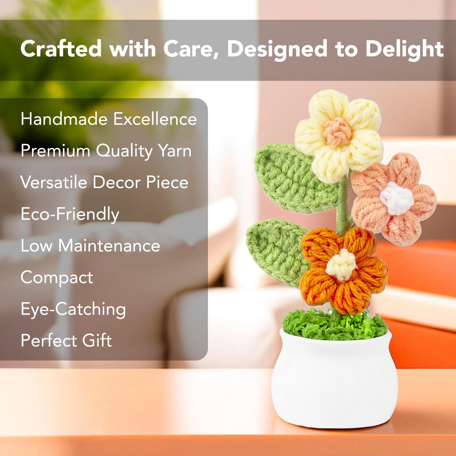 Ekhasa cherry blossom crochet flowers - home interior design