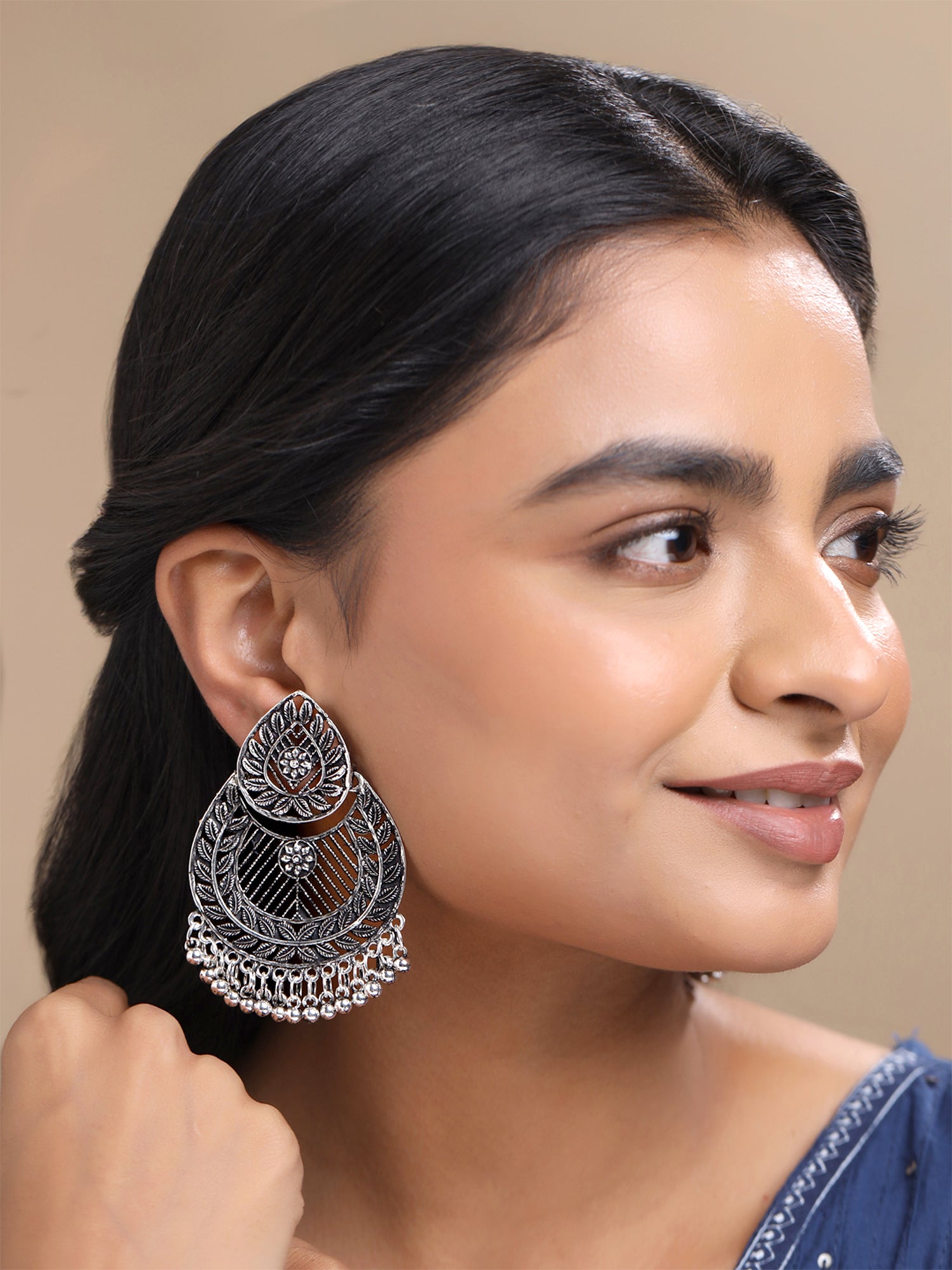 Yellow Chimes traditional silver earrings - ideal birthday gift