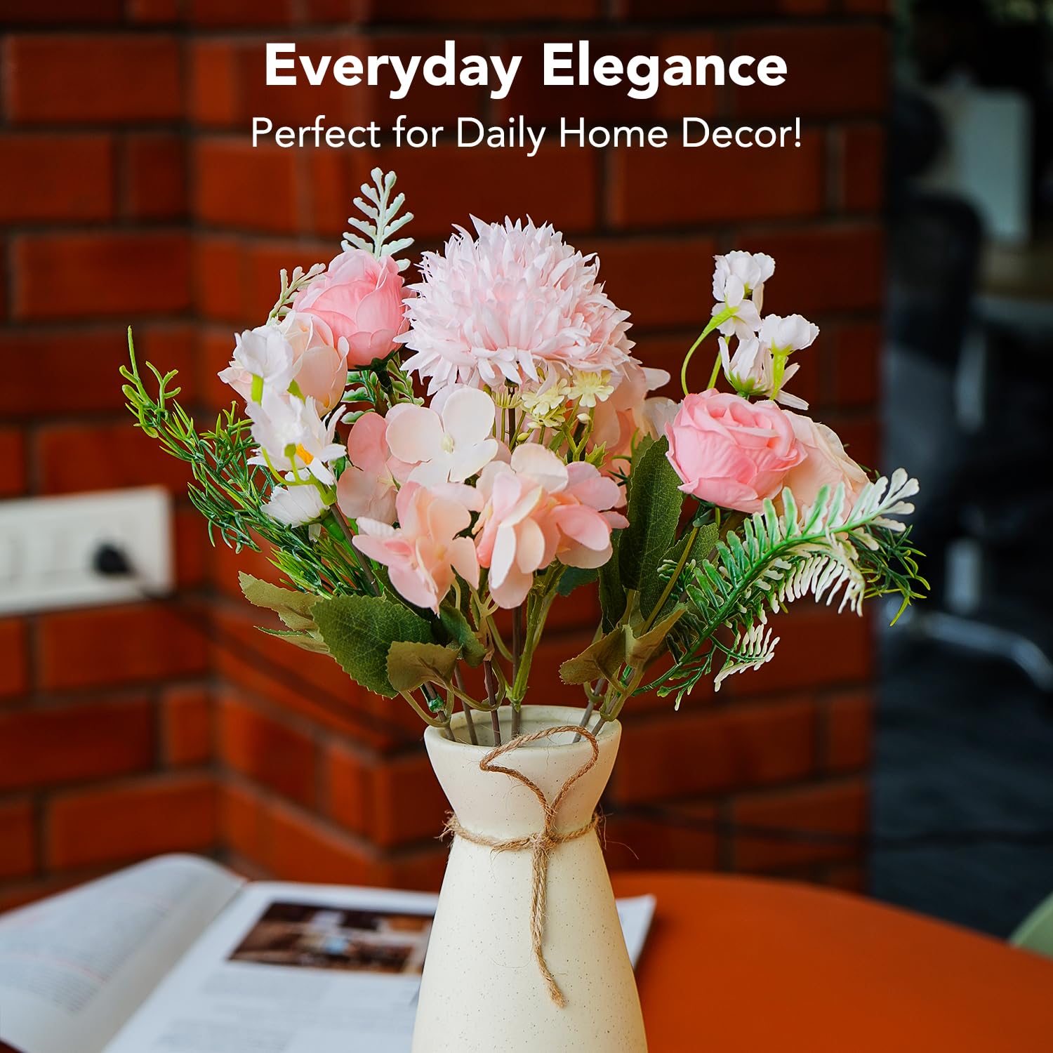 Ekhasa Pink Rose Artificial Flowers - Wedding Floral Arrangements