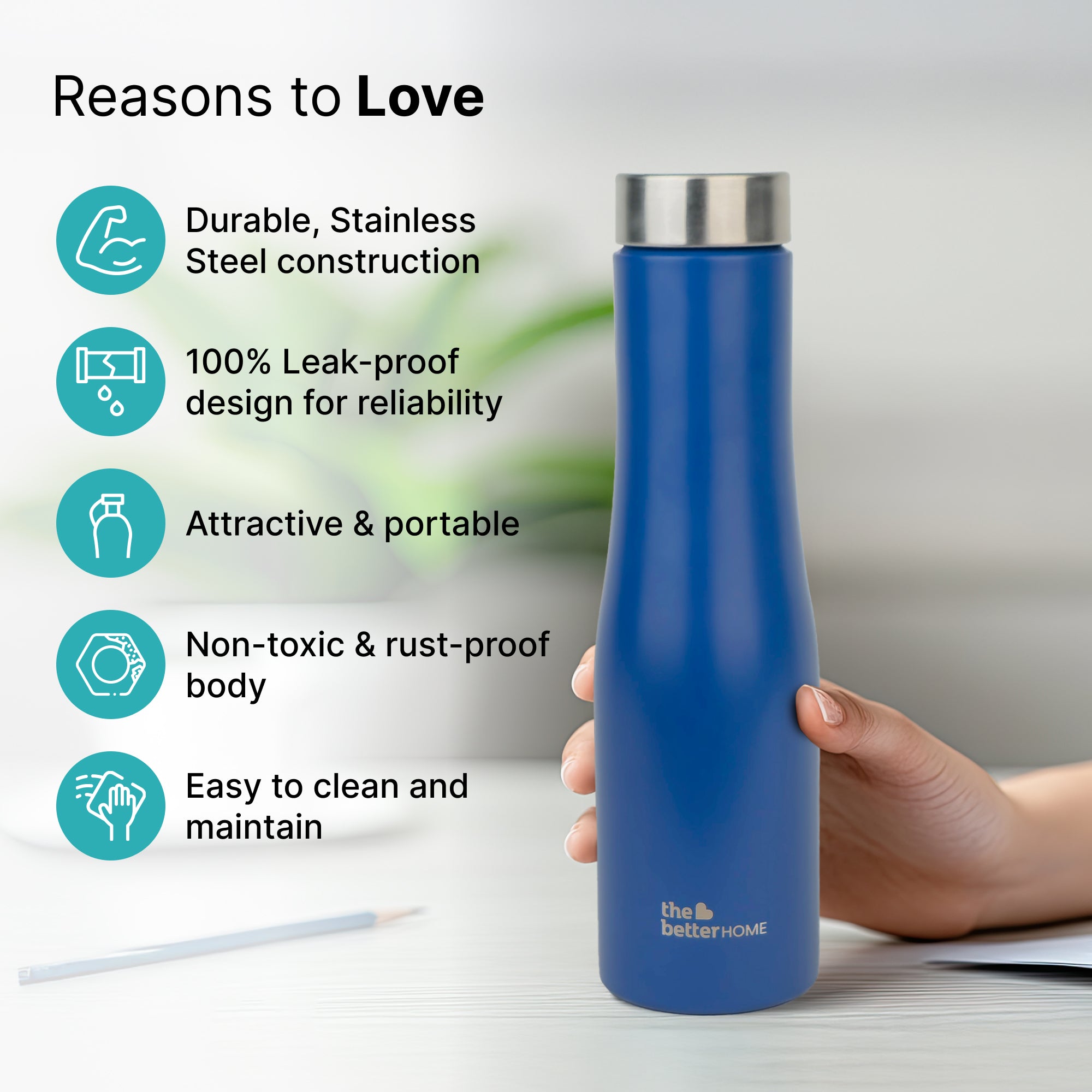 The Better Home stainless steel water bottle - school backpack