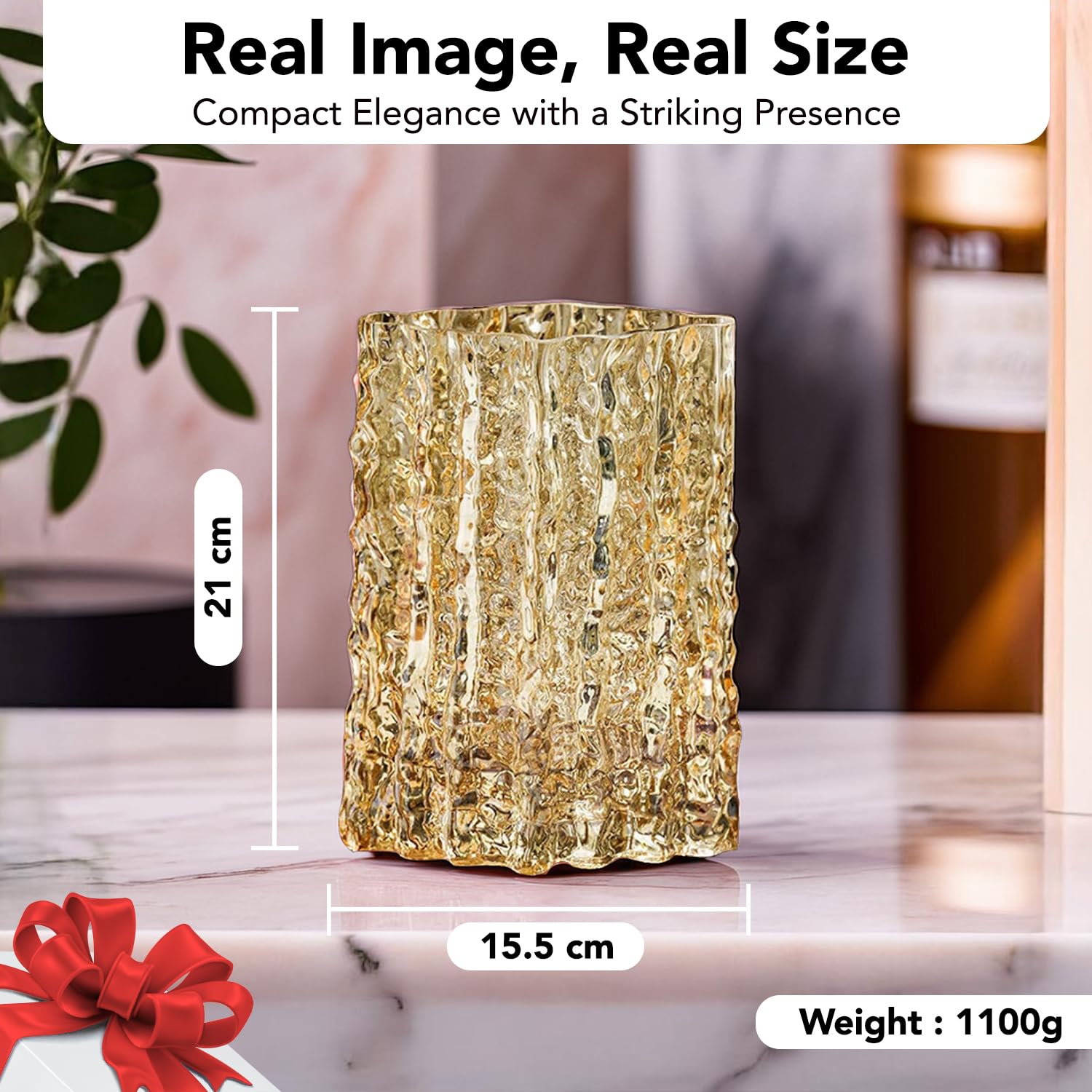 Ekhasa transparent vase - beautiful bedroom accessory
