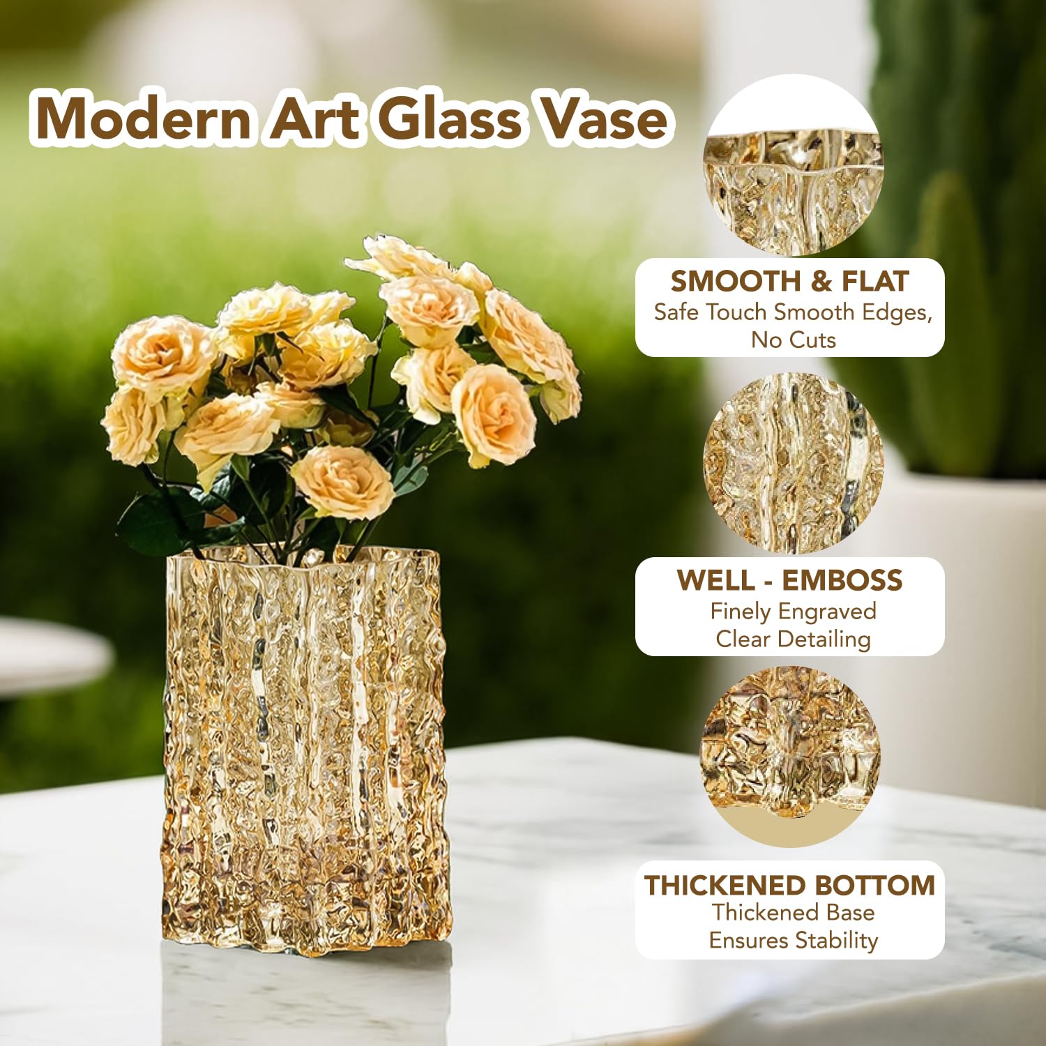 Ekhasa glass vase - centerpiece for dining table