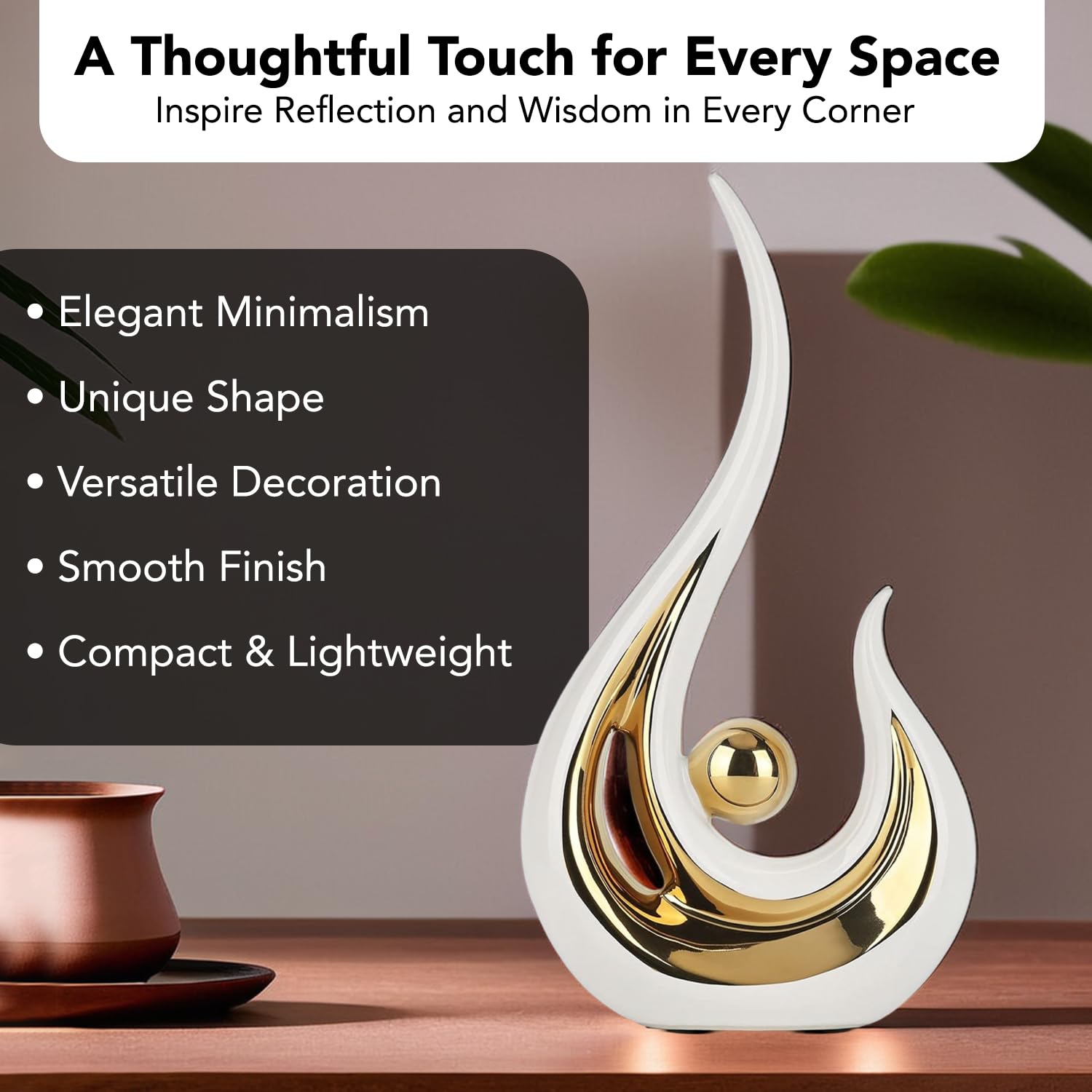 Ekhasa ceramic decorative statue - centerpiece for office