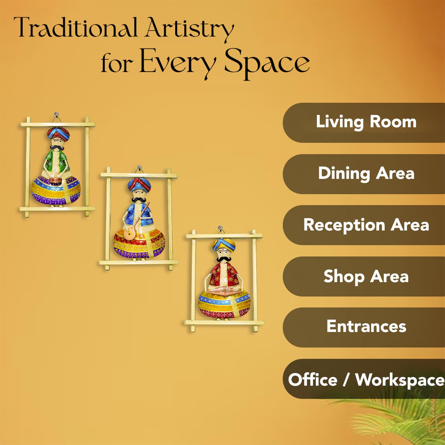 Ekhasa Rajasthani Musicians Decoration - Dining Room Art