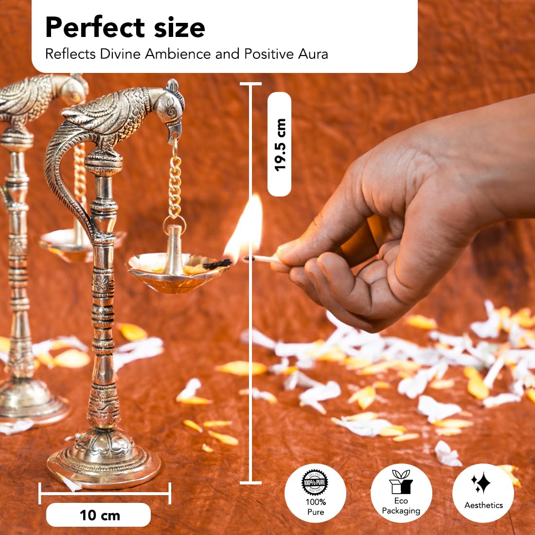 Ekhasa brass diya - perfect for daily puja