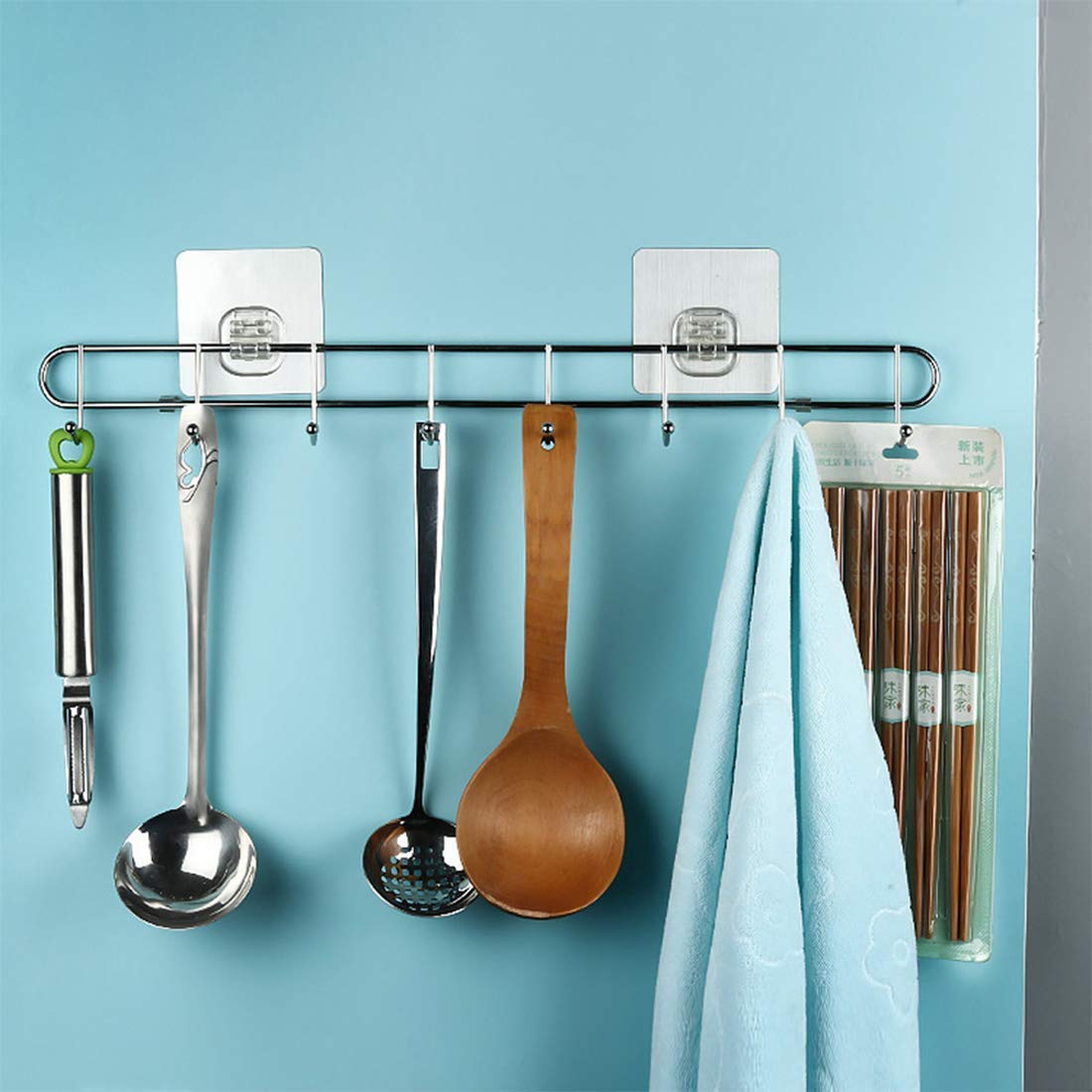 Kuber Industries stainless steel hangers - stylish entryway storage