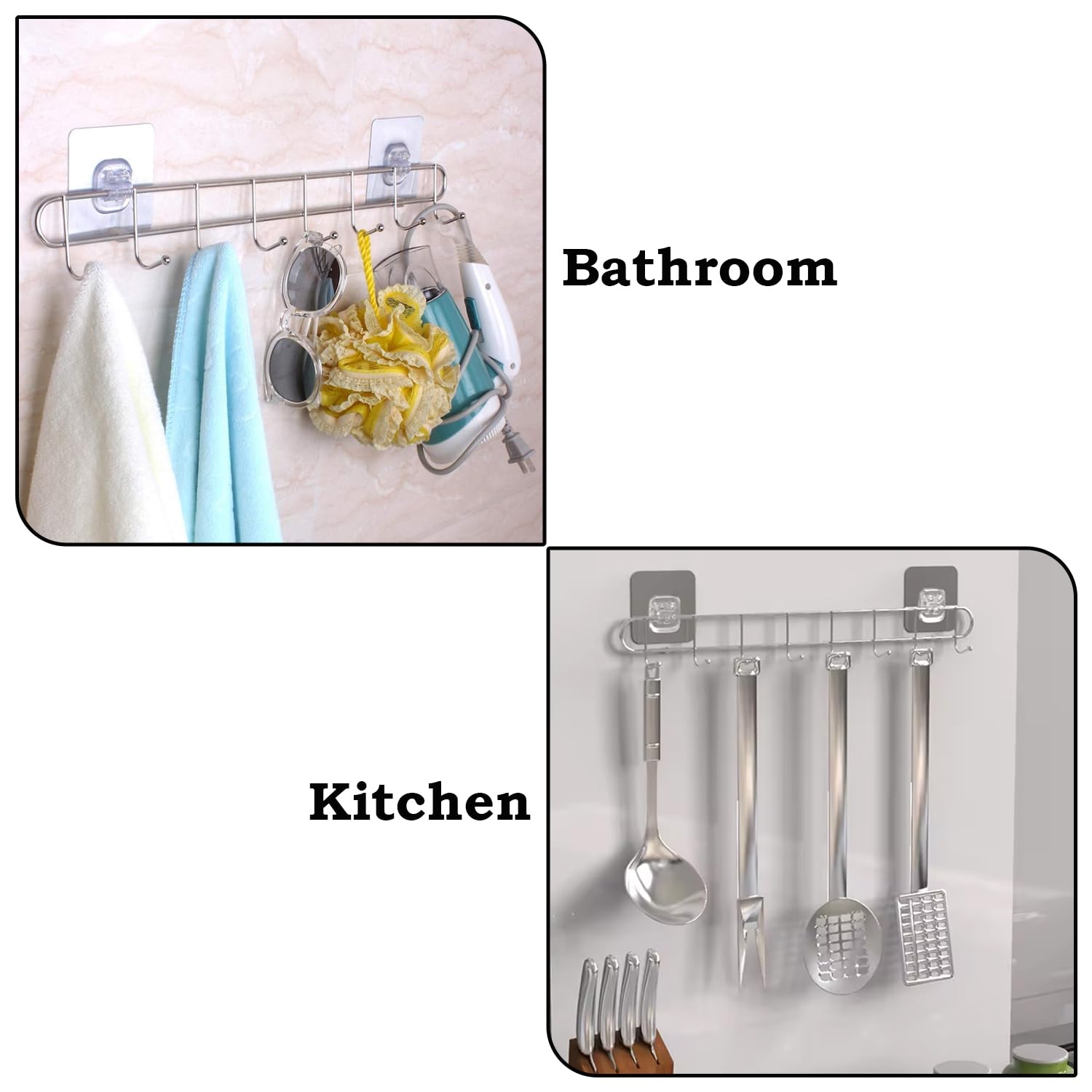 Kuber Industries wall hooks - hanging towels in the bathroom