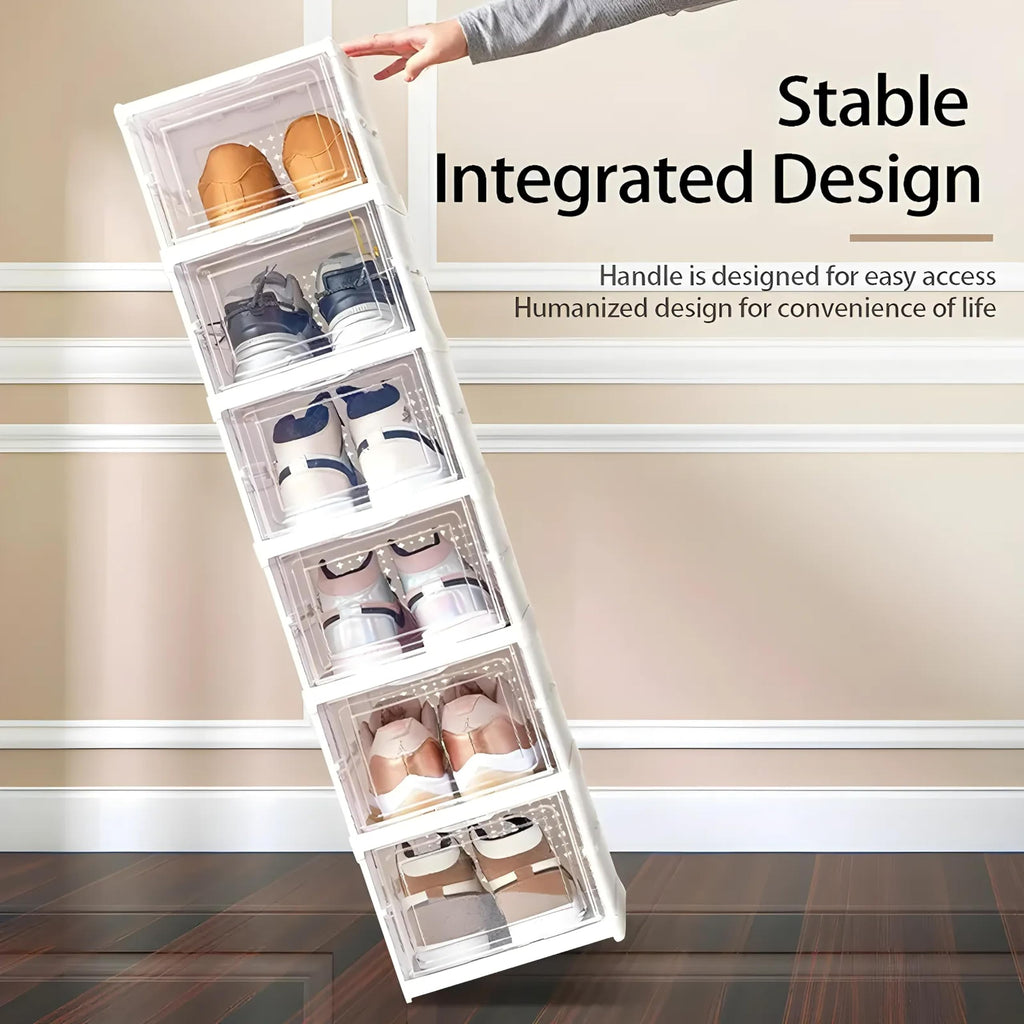 Buy 6-Layer Foldable Shoe Rack with Door Panels – GlobalBees Shop