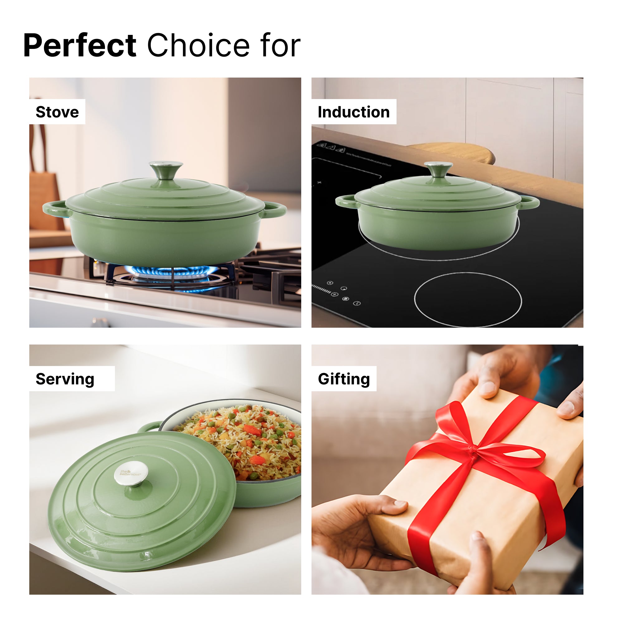 The Better Home enamel-coated cooking pot - great for frying meat
