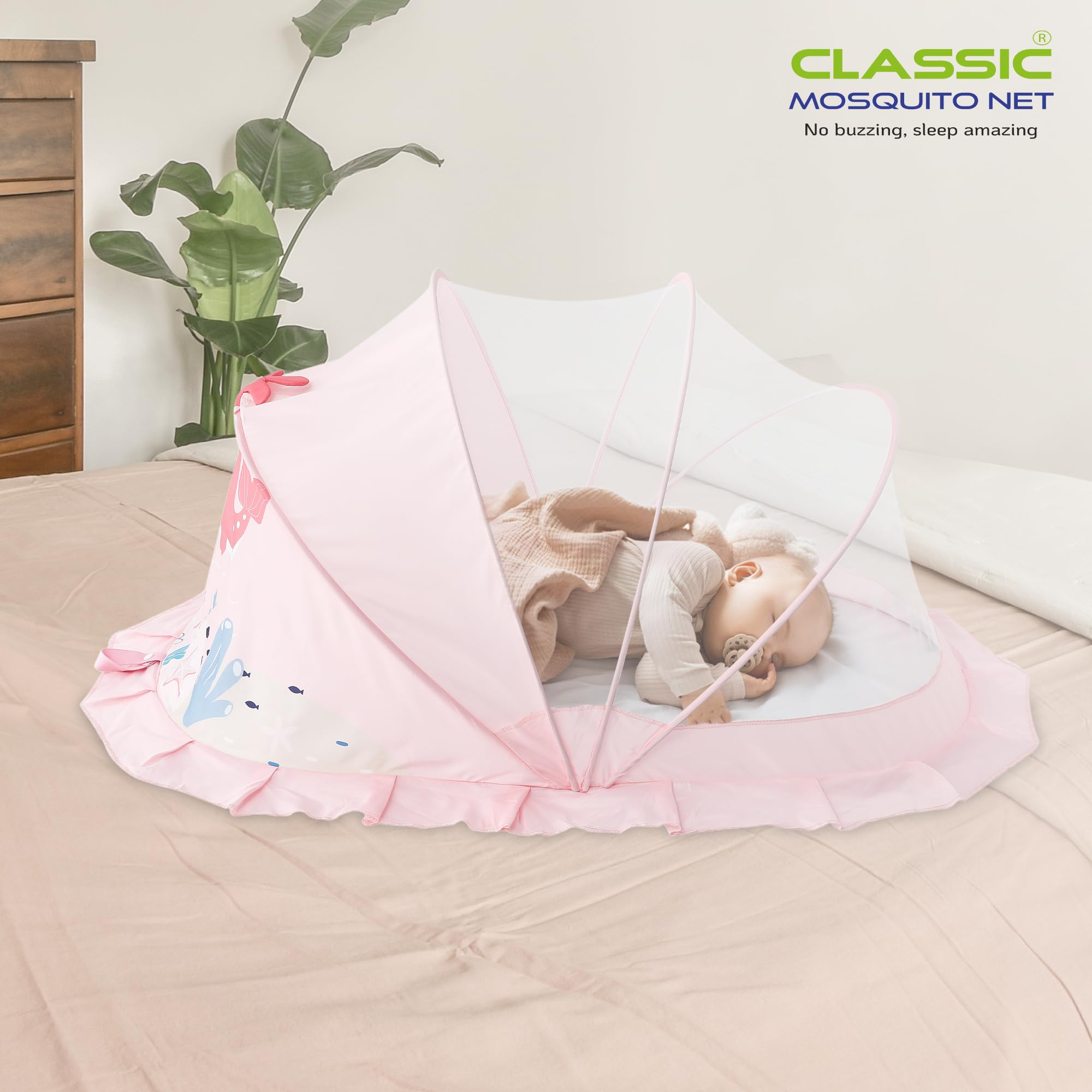 Classic Mosquito Net - Easy setup for baby cribs