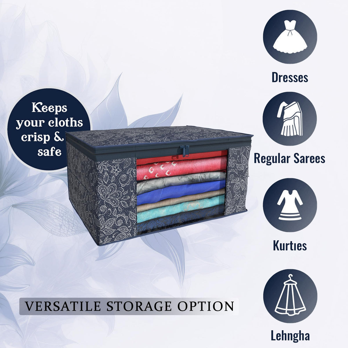 Kuber Industries visible window saree bag - Easy identification