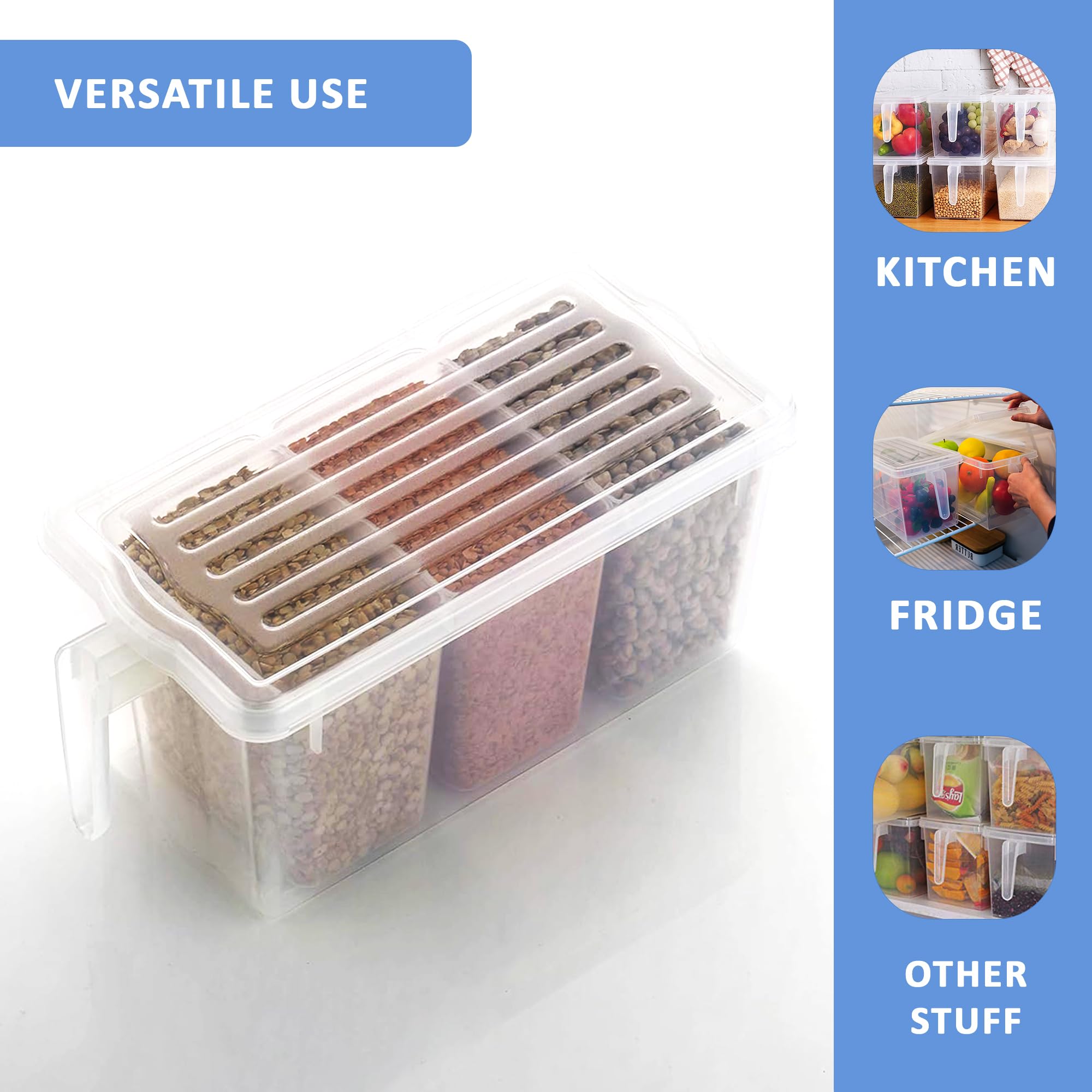 Kuber Industries transparent storage jars - meal prep