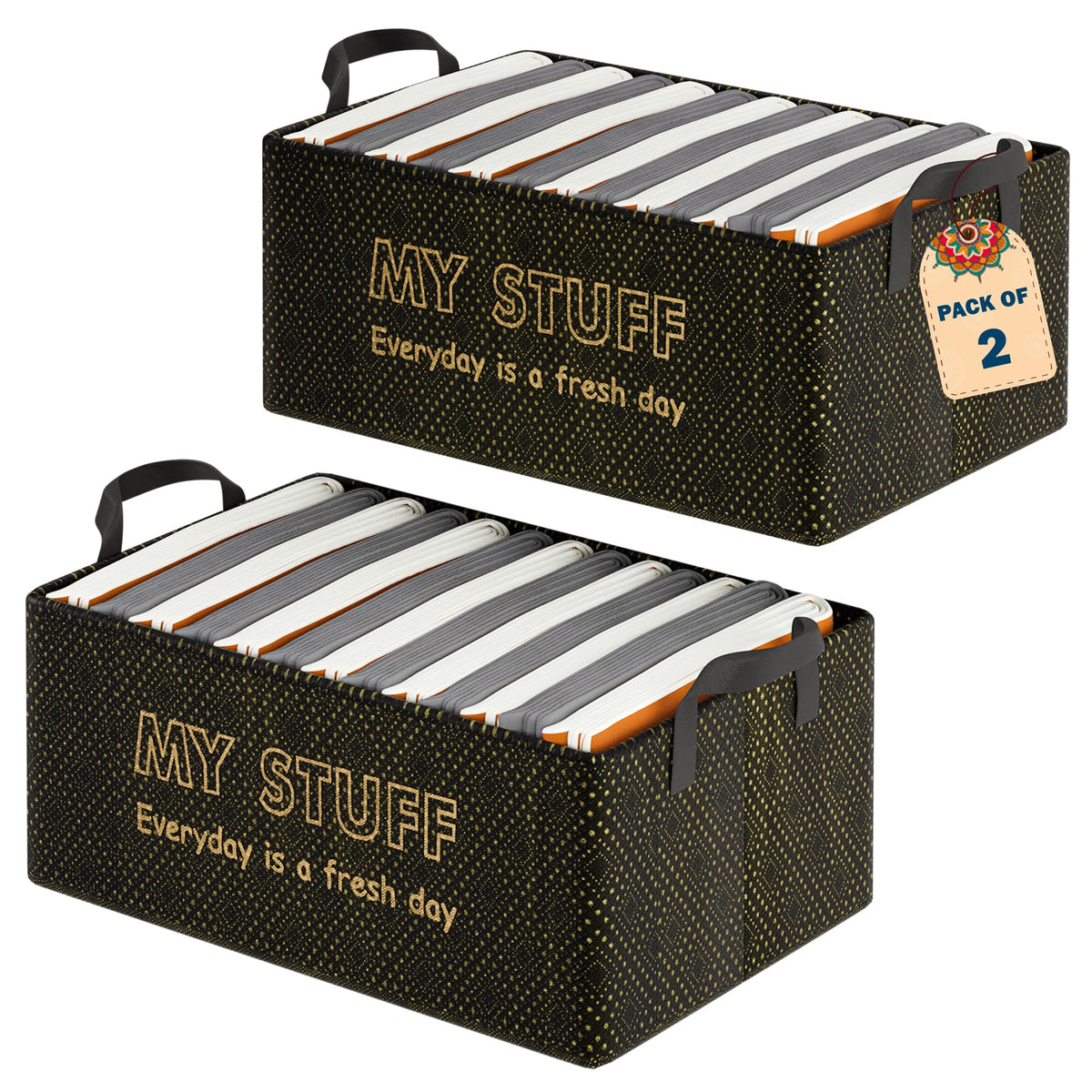 Kuber storage container - stylish organizer for linens