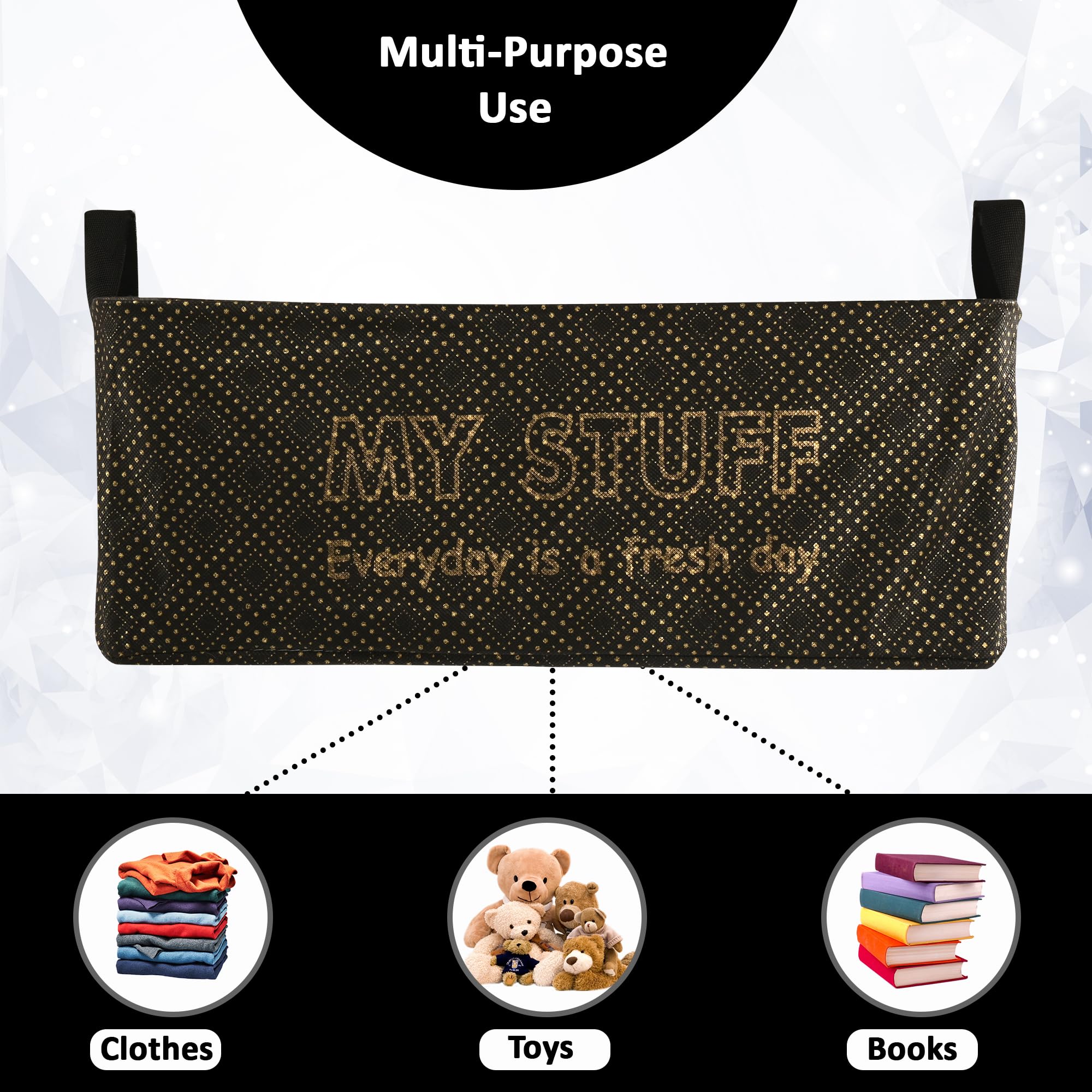 Kuber non-woven storage box - decluttering shelf