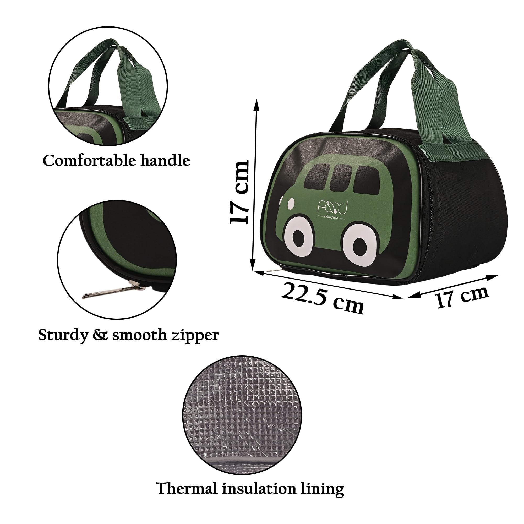 Kuber Industries black lunch bag - outdoor use