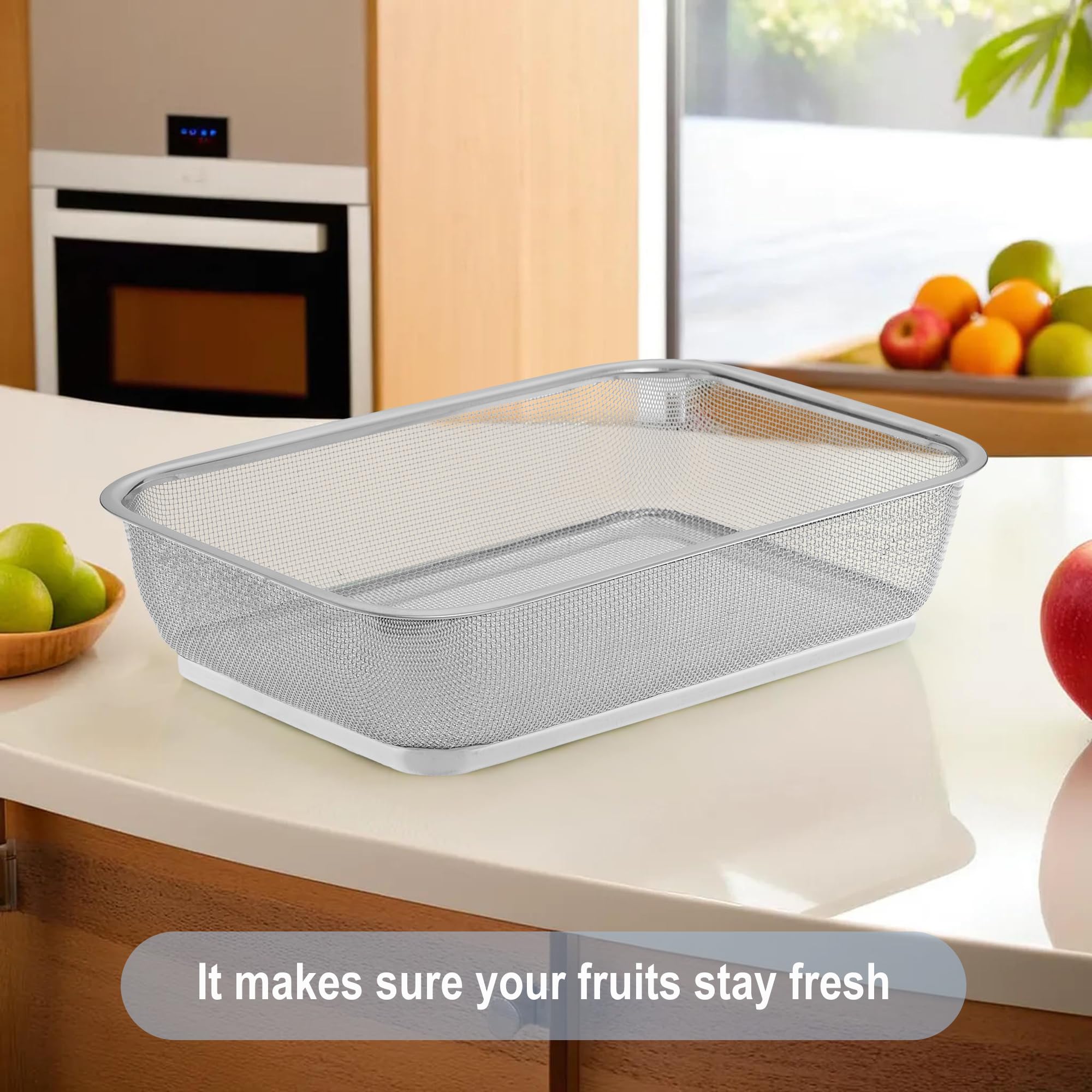 Kuber Industries stainless steel tokri - clutter-free dining area