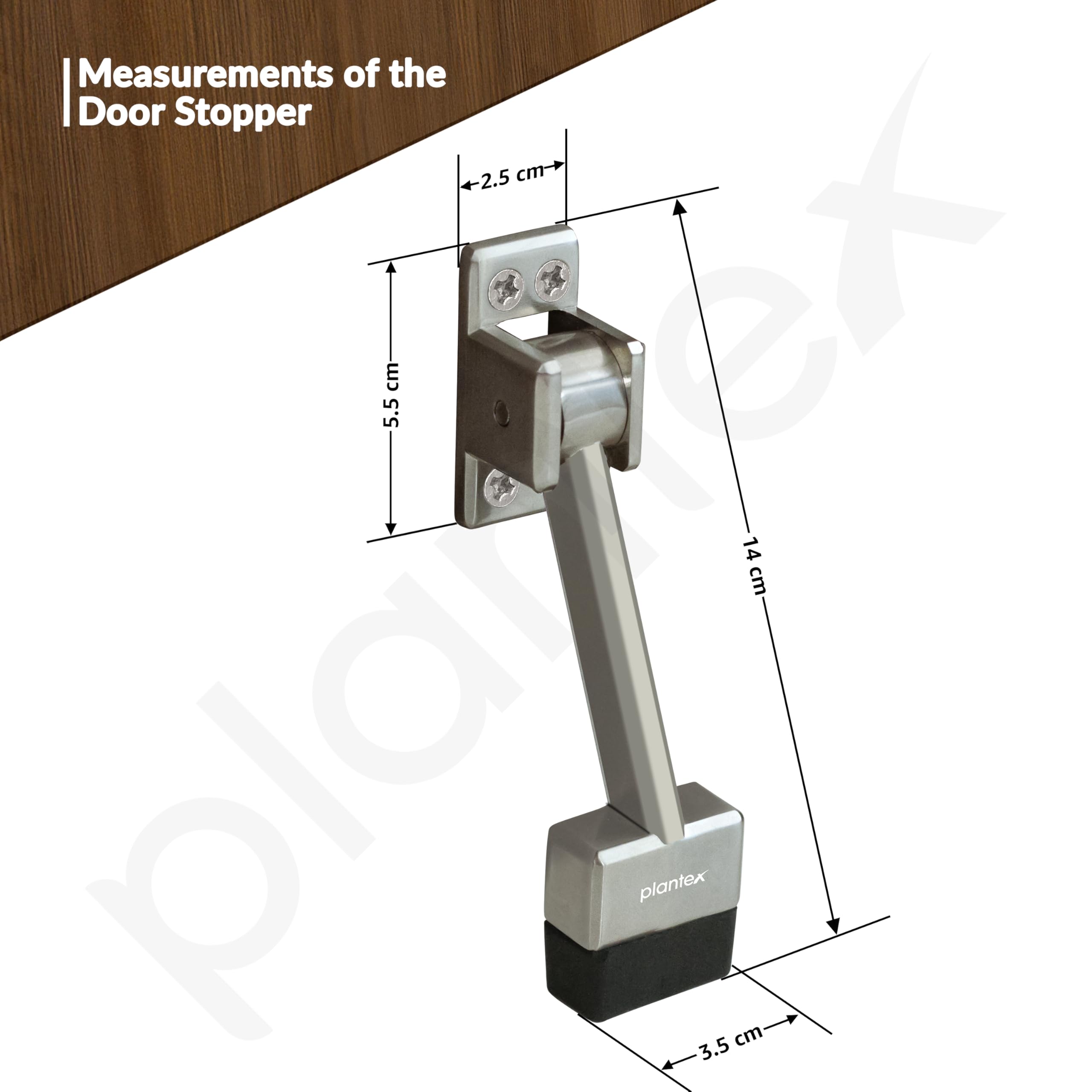 Plantex door stopper - heavy wooden door solution