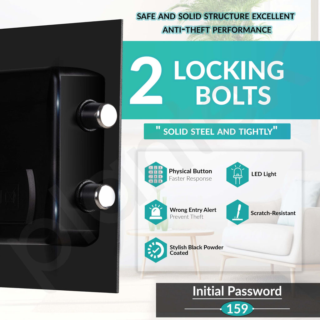 Buy Plantex Locker: Electronic Safe with LED Light & Key – GlobalBees Shop