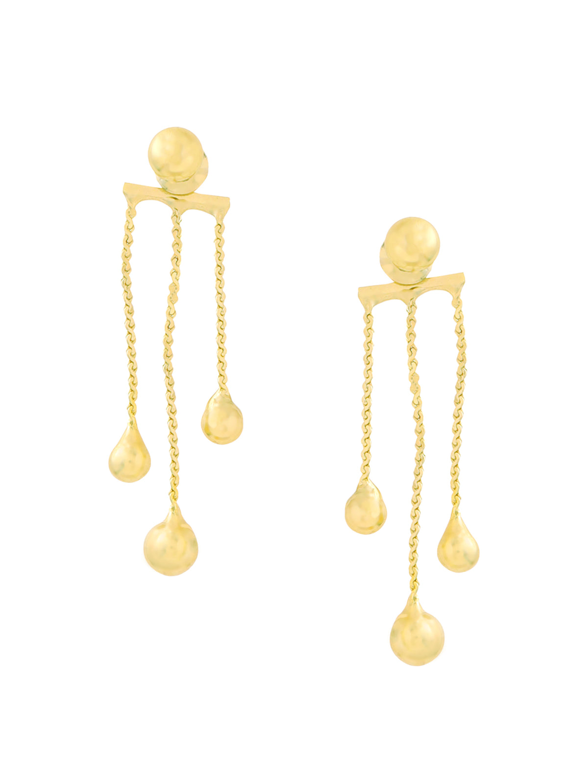 Yellow Chimes chic drop earrings - complimenting casual outfits