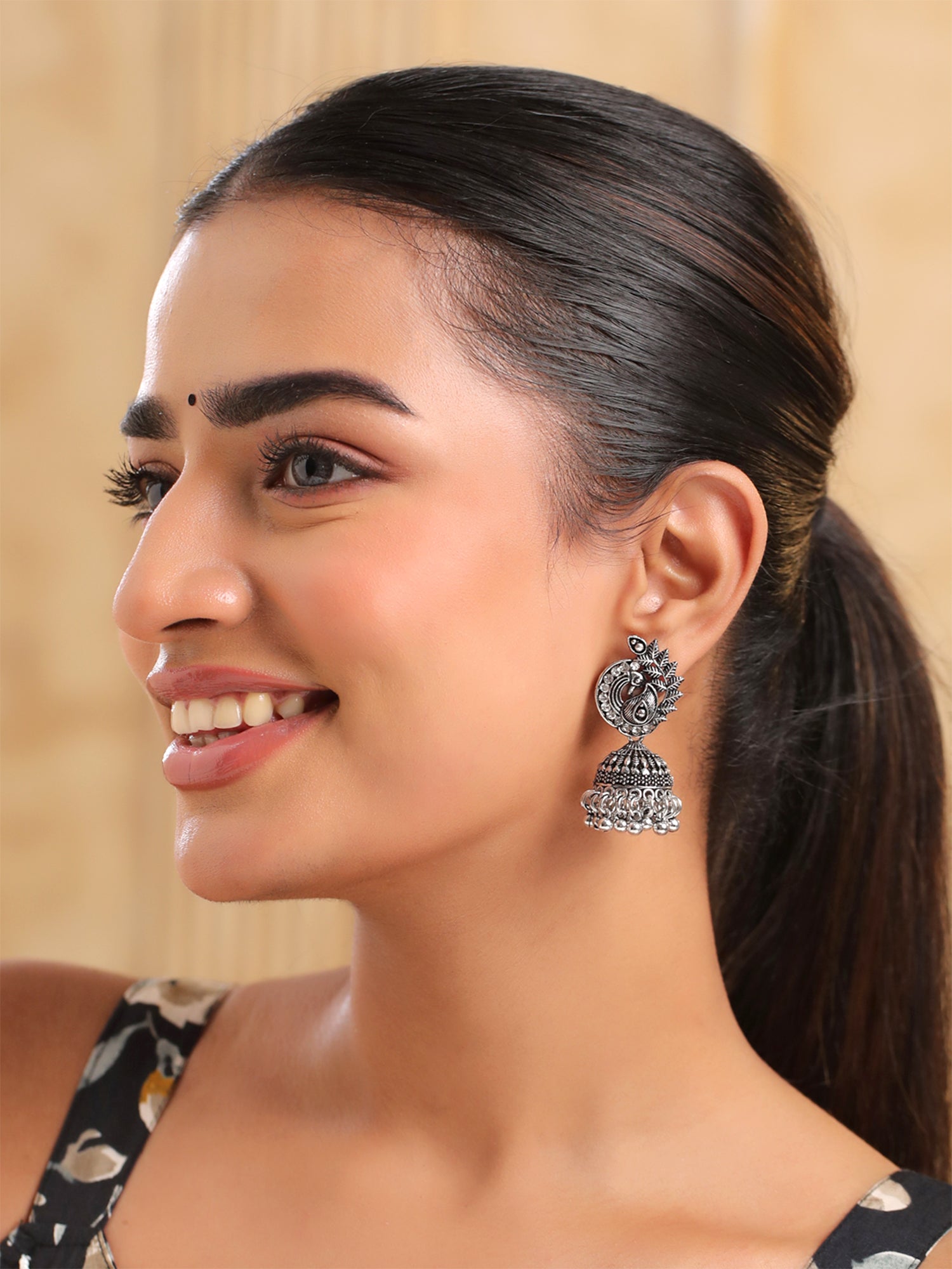 Yellow Chimes women's jhumka earrings - lightweight for all-day wear