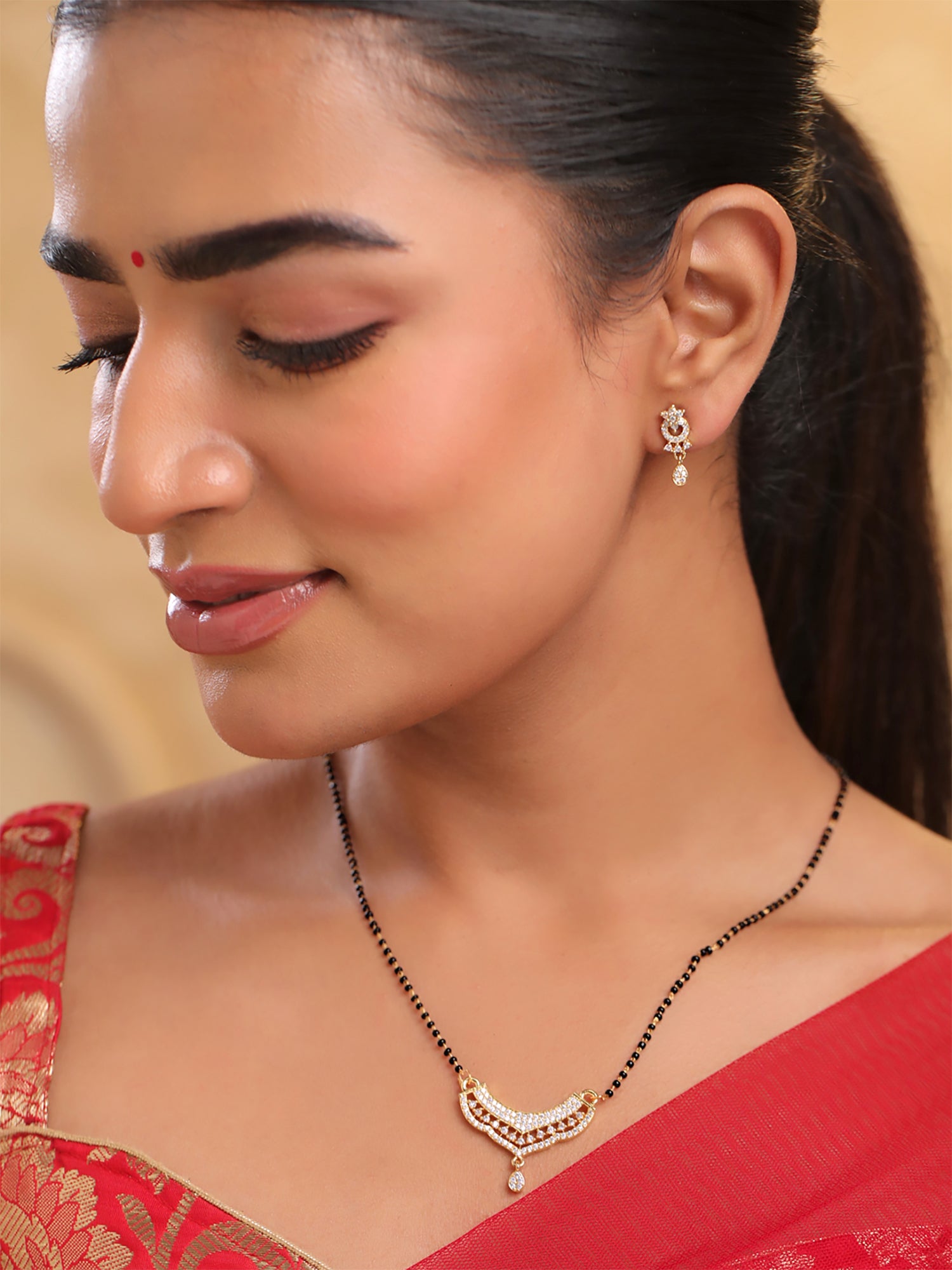 Yellow Chimes gold plated mangalsutra - Perfect for festivals