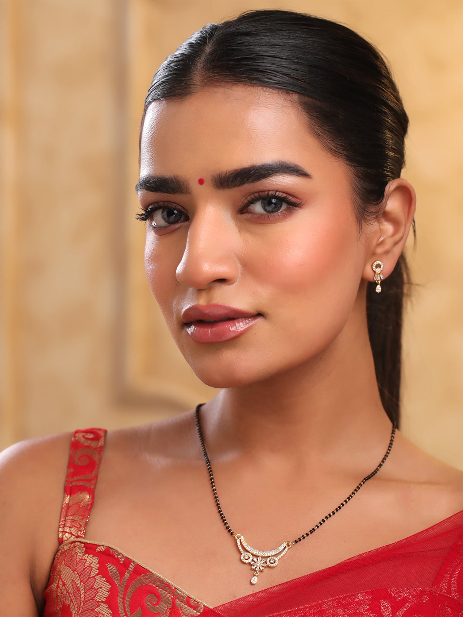 Yellow Chimes Mangalsutra Necklace - Traditional festive wear