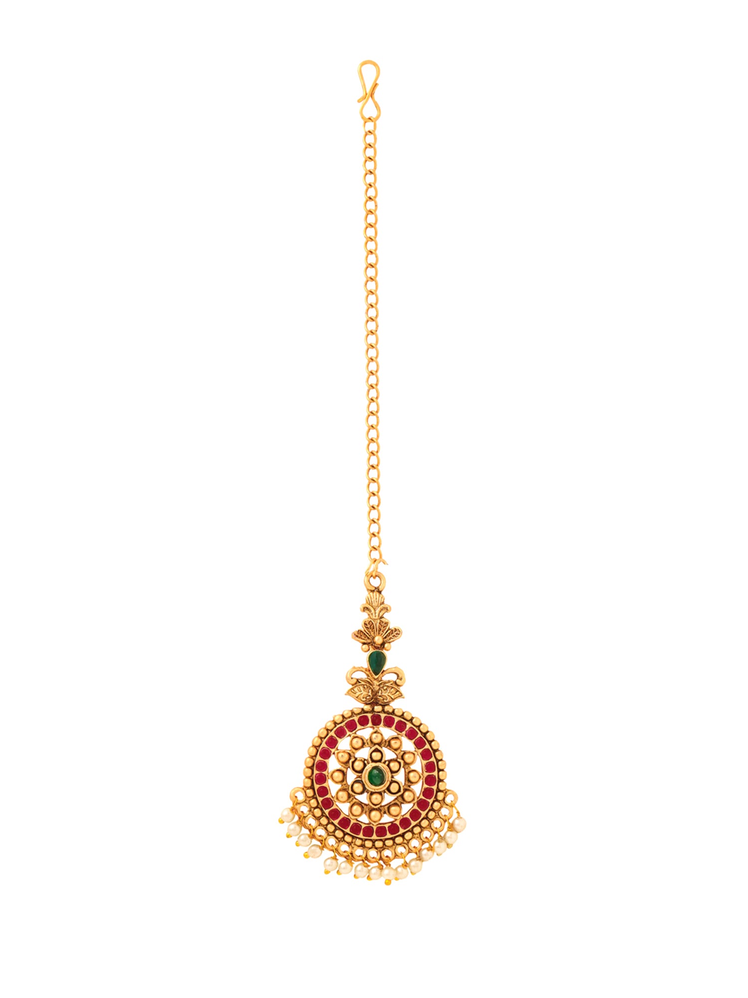 Yellow Chimes Maang Tikka - Enhance your festive look