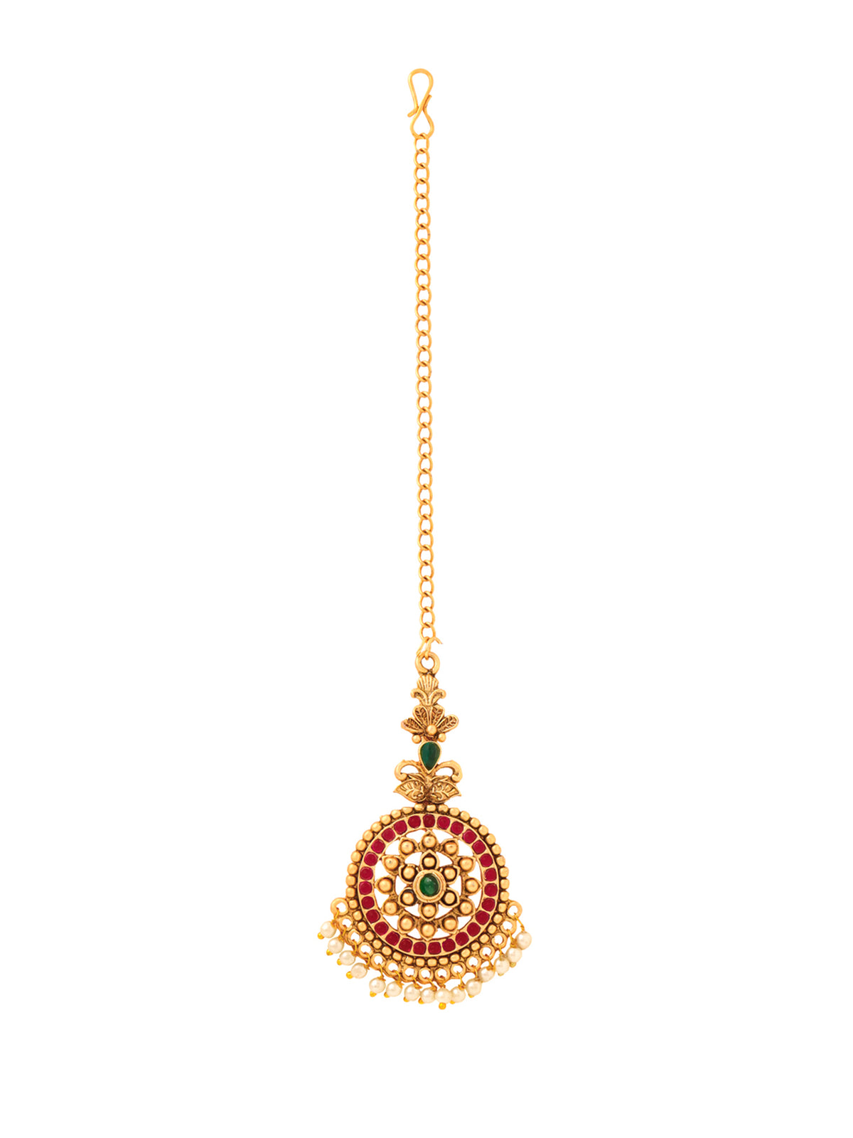 Yellow Chimes Maang Tikka - Enhance your festive look