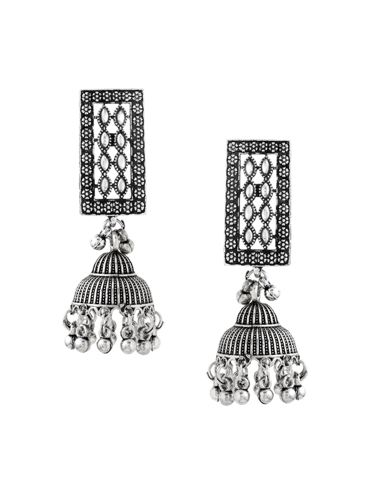 Yellow Chimes Jhumka Earrings - Stylish accessory for special occasions