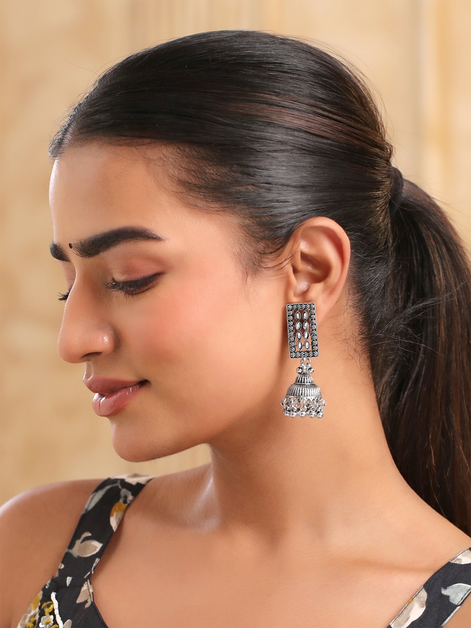 Yellow Chimes Jhumka Earrings - Chic for casual outings