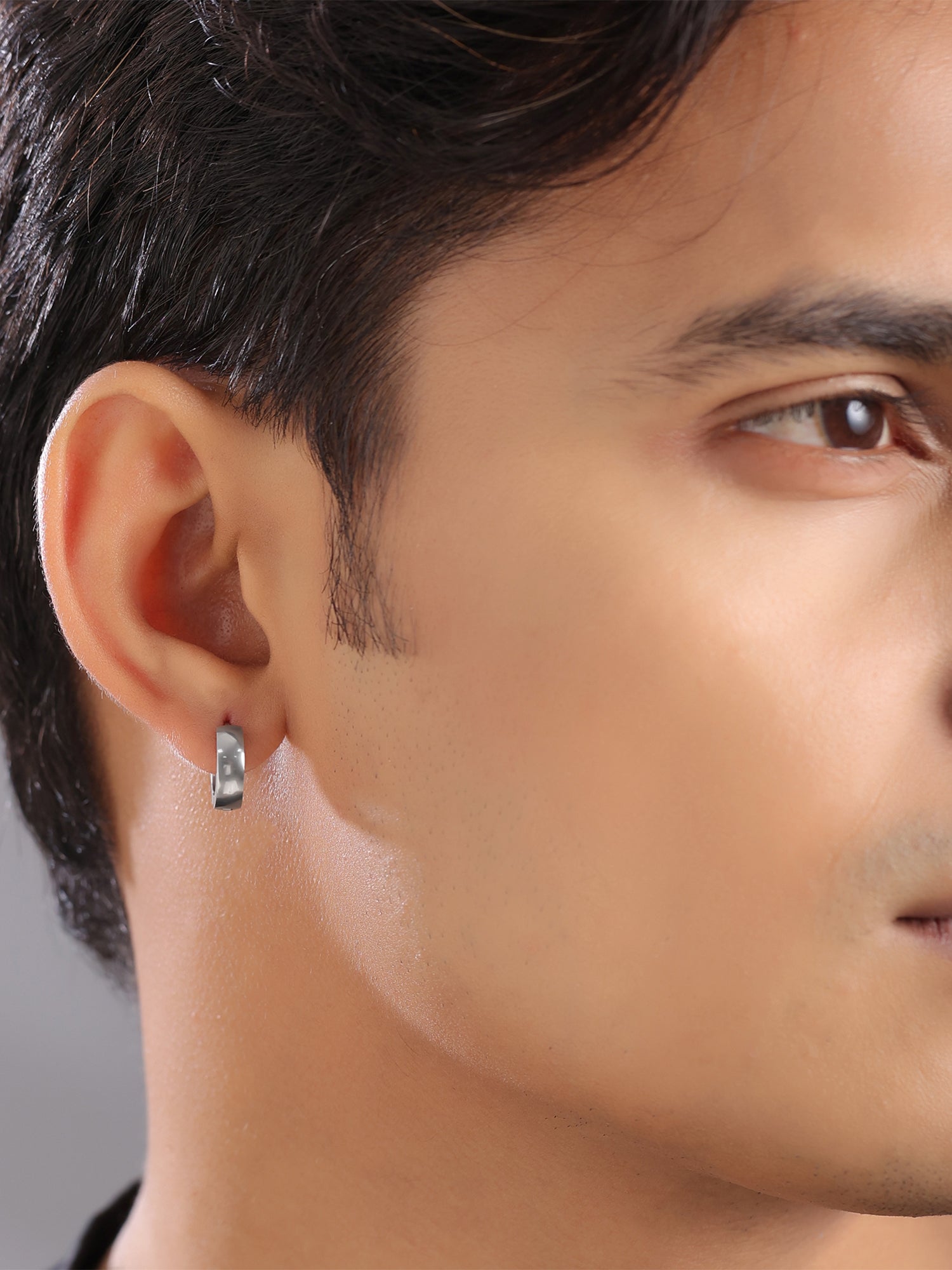 Yellow Chimes stainless steel hoops - men's jewelry