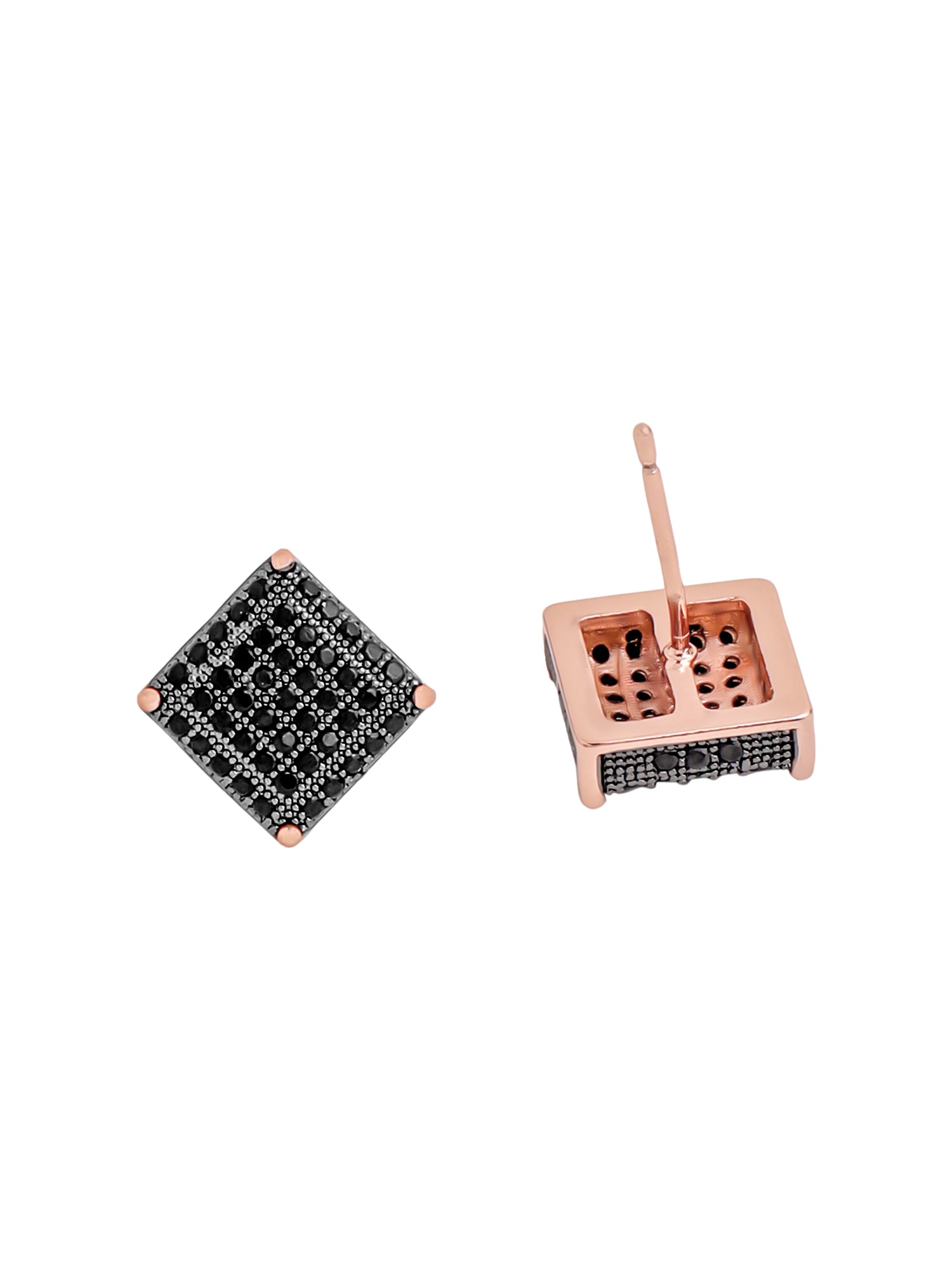 Yellow Chimes black stud earrings - perfect for parties